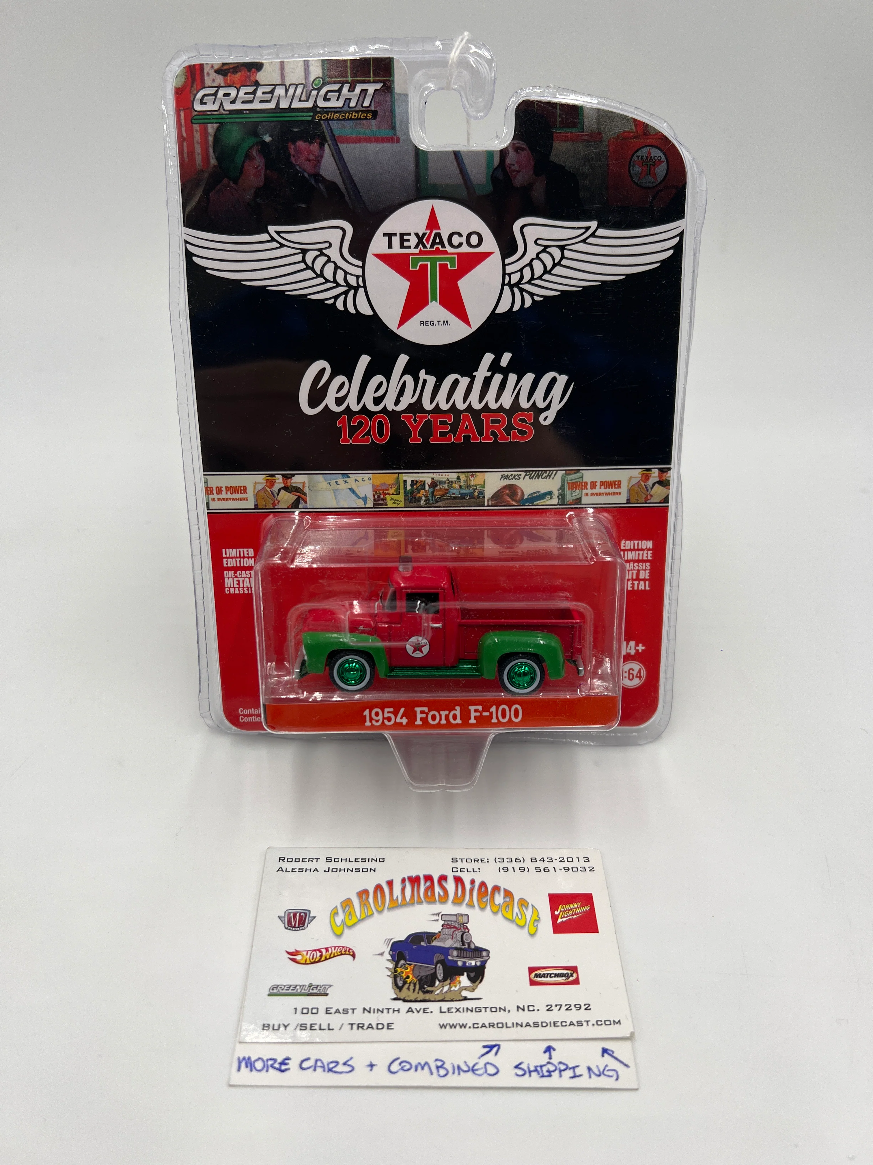 Greenlight Texaco 120 Years CHASE 1954 Ford F-100 Red/Green