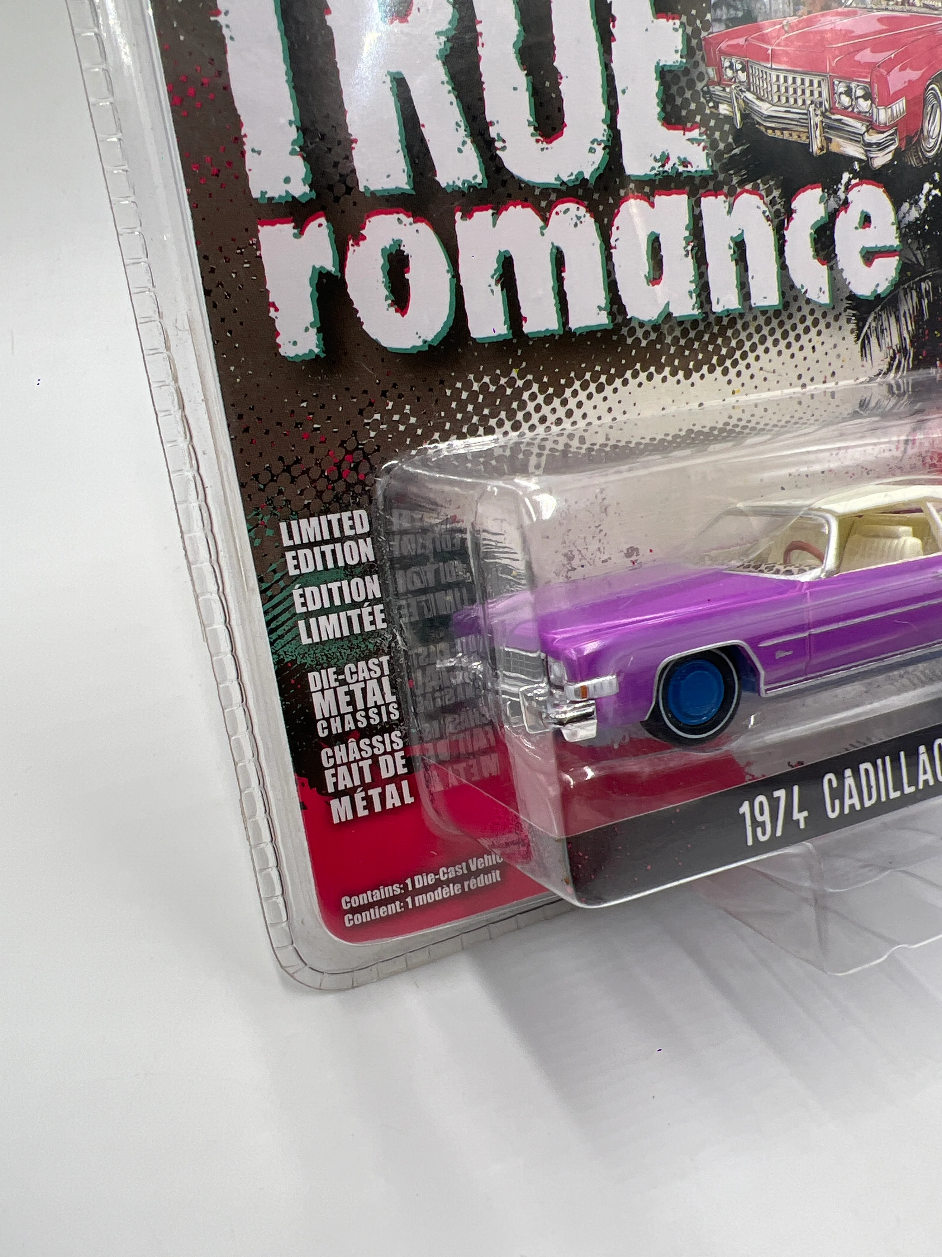 Greenlight Hollywood Series 41 True Romance Walmart CHASE 1974 Cadillac Eldorado Purple - Image 4