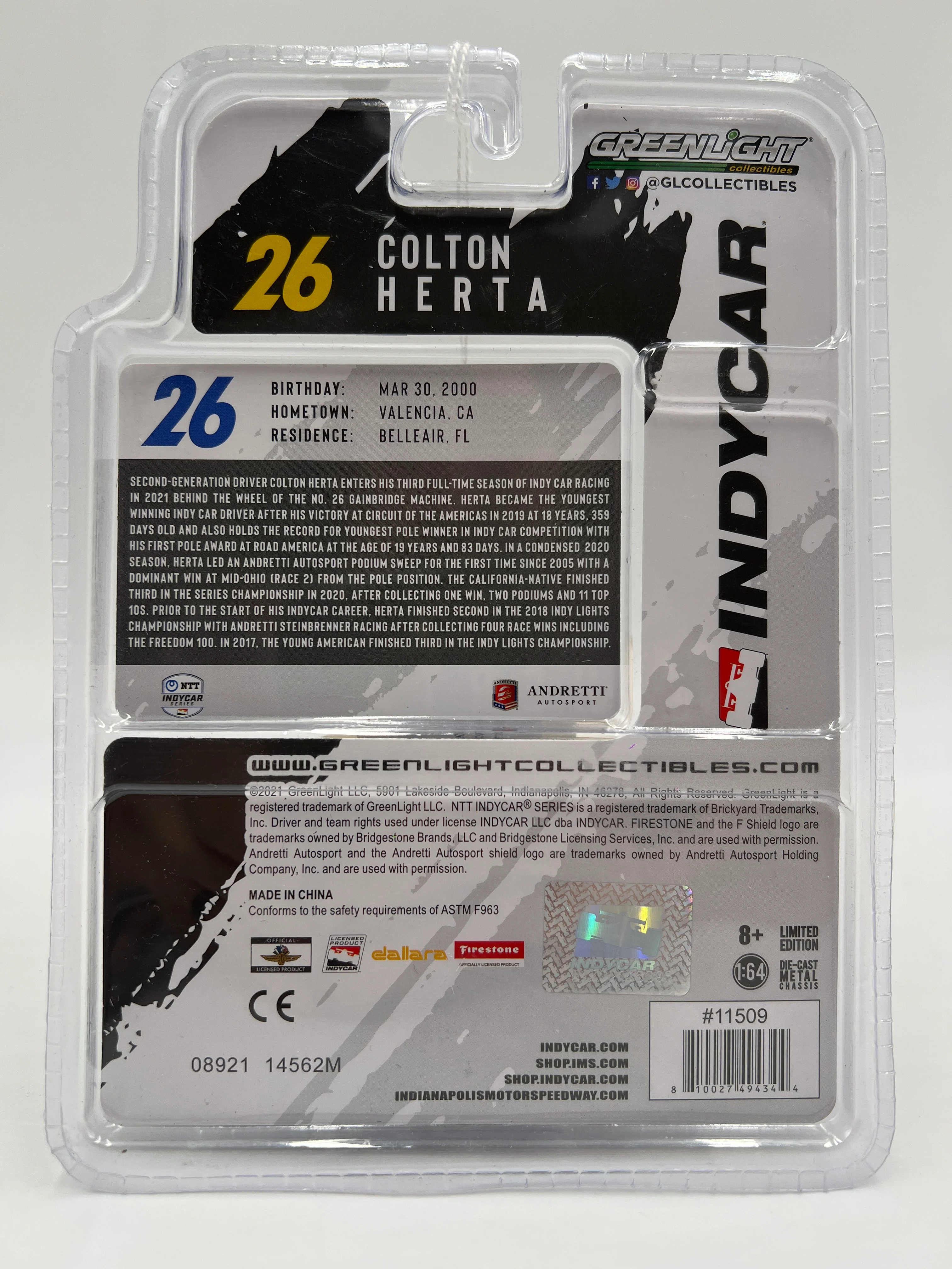 Greenlight Indycar Series #26 Colton Herta - Image 2