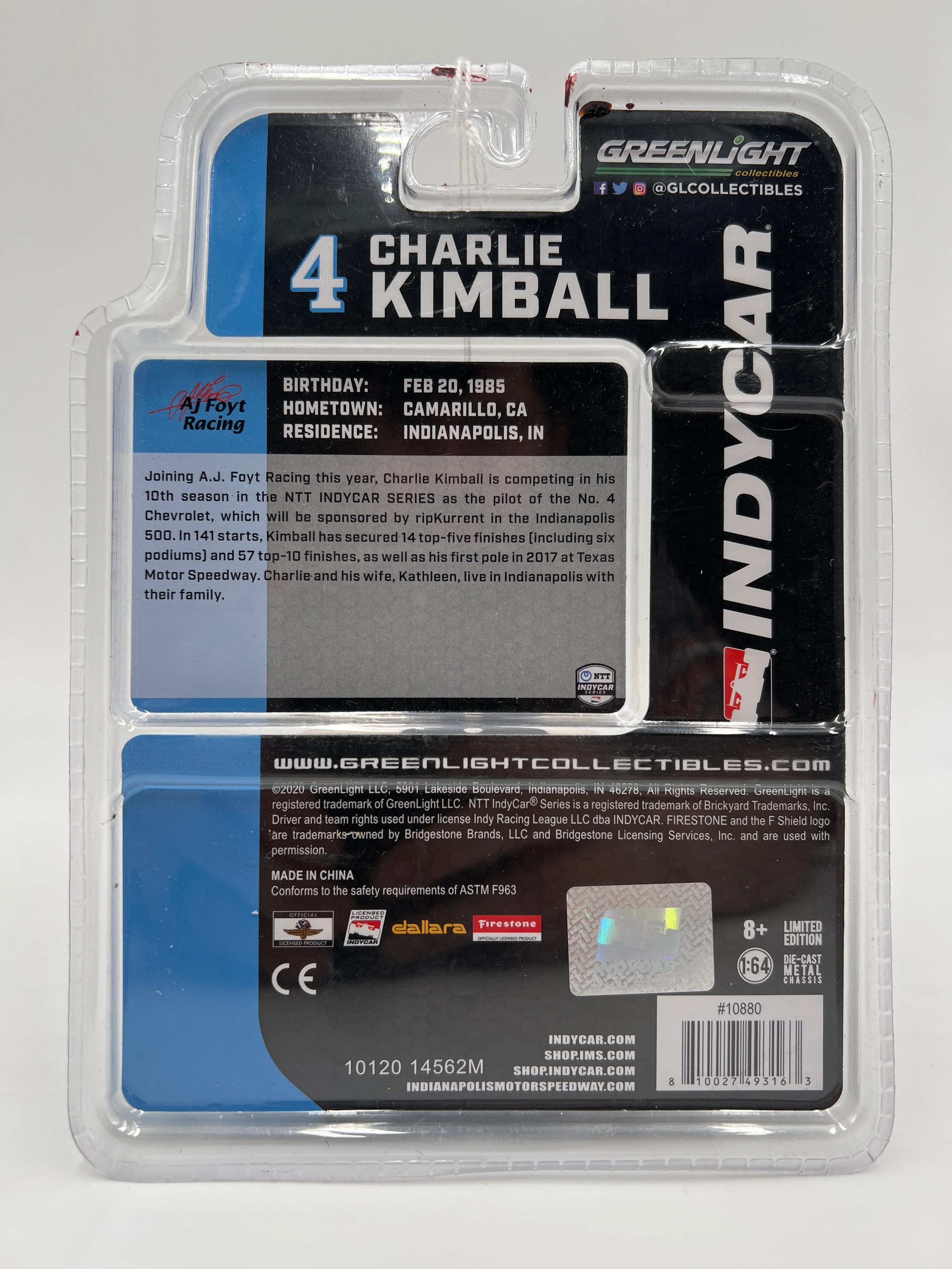 Greenlight Indycar Series #4 Charlie Kimball - Image 2