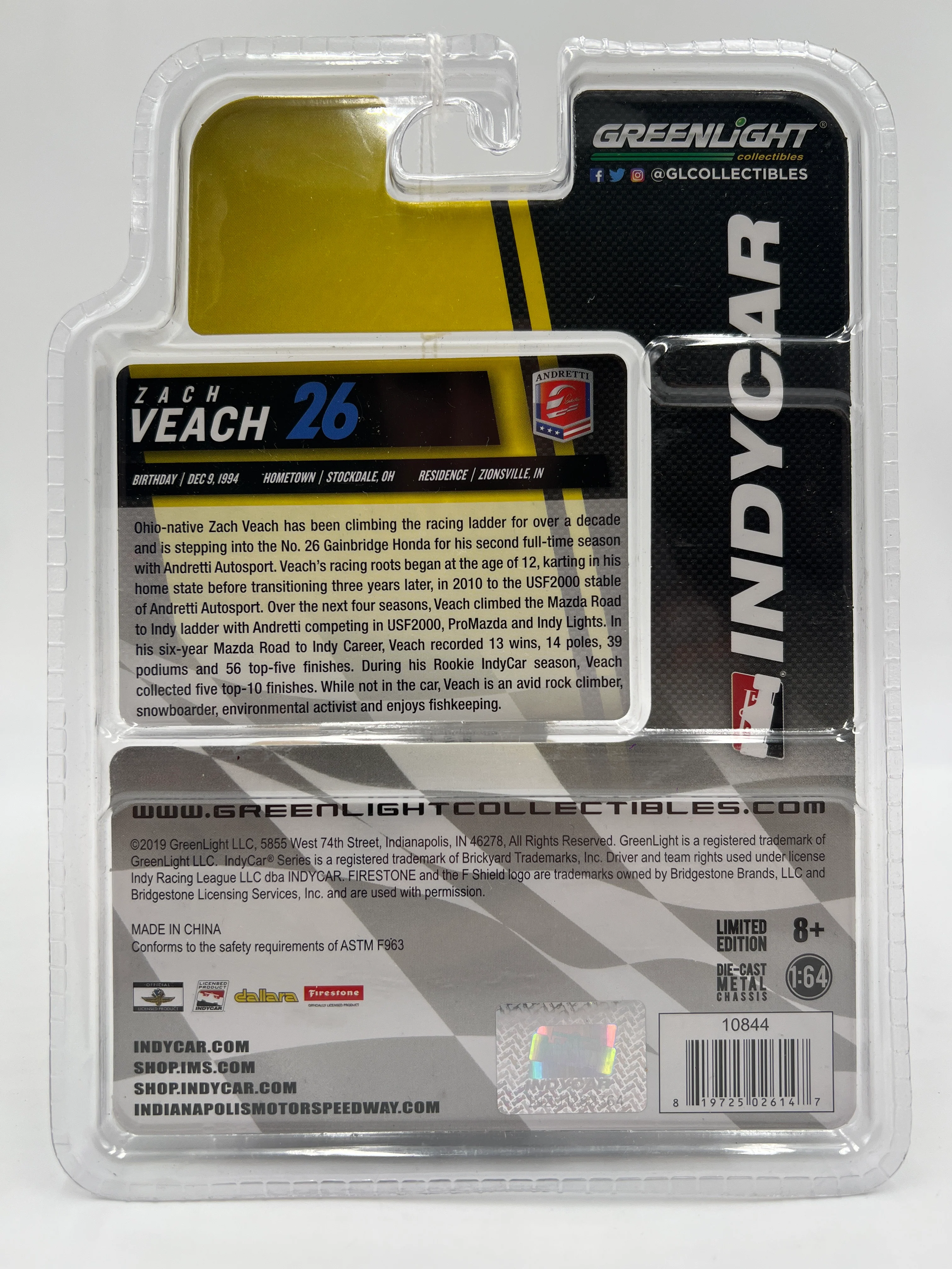 Greenlight Indycar Series #26 Zach Veach - Image 2