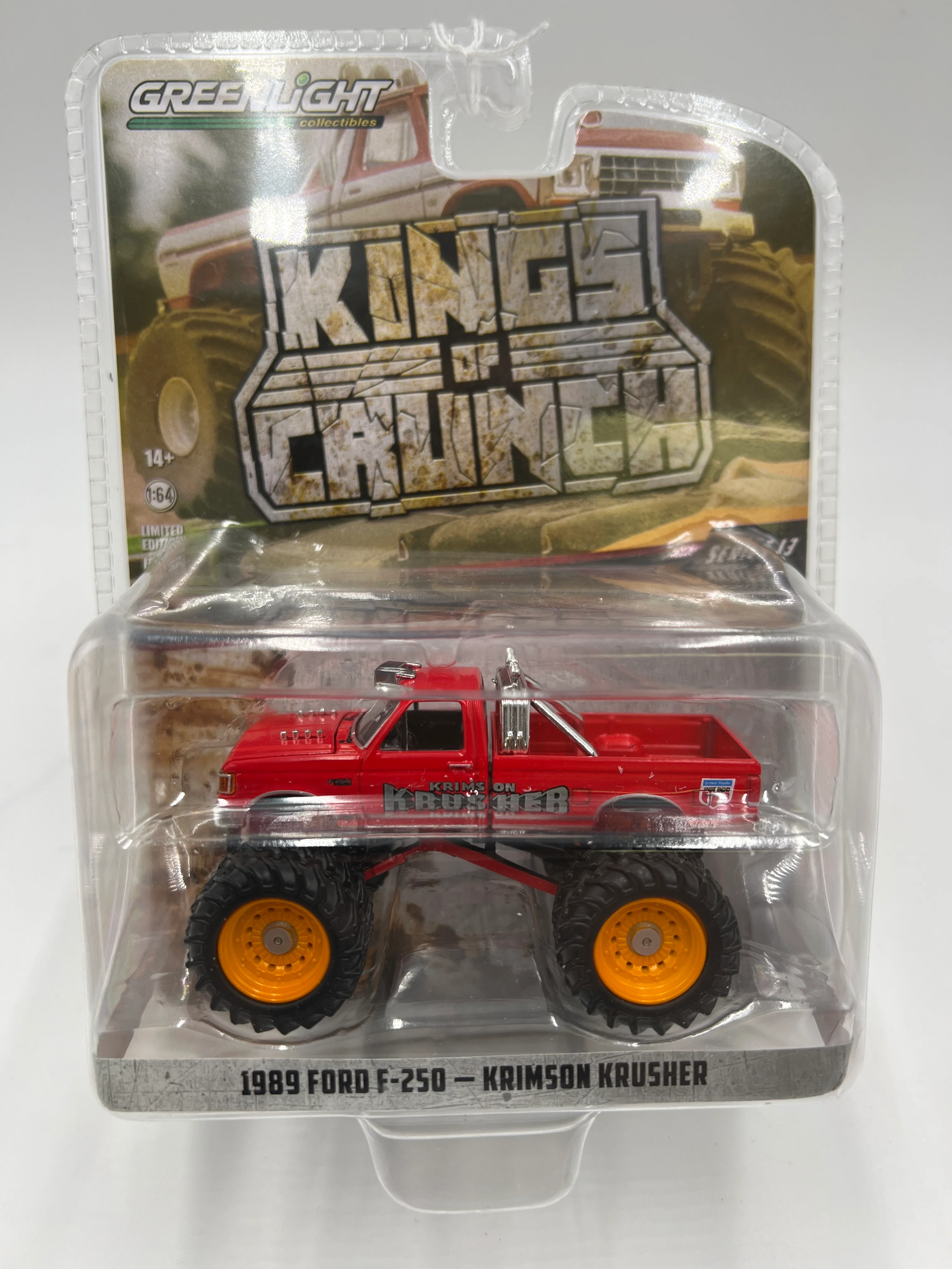 Greenlight Kings of Crunch Series 13 1989 Ford F-250 Krimson Krusher Red 188D - Image 2