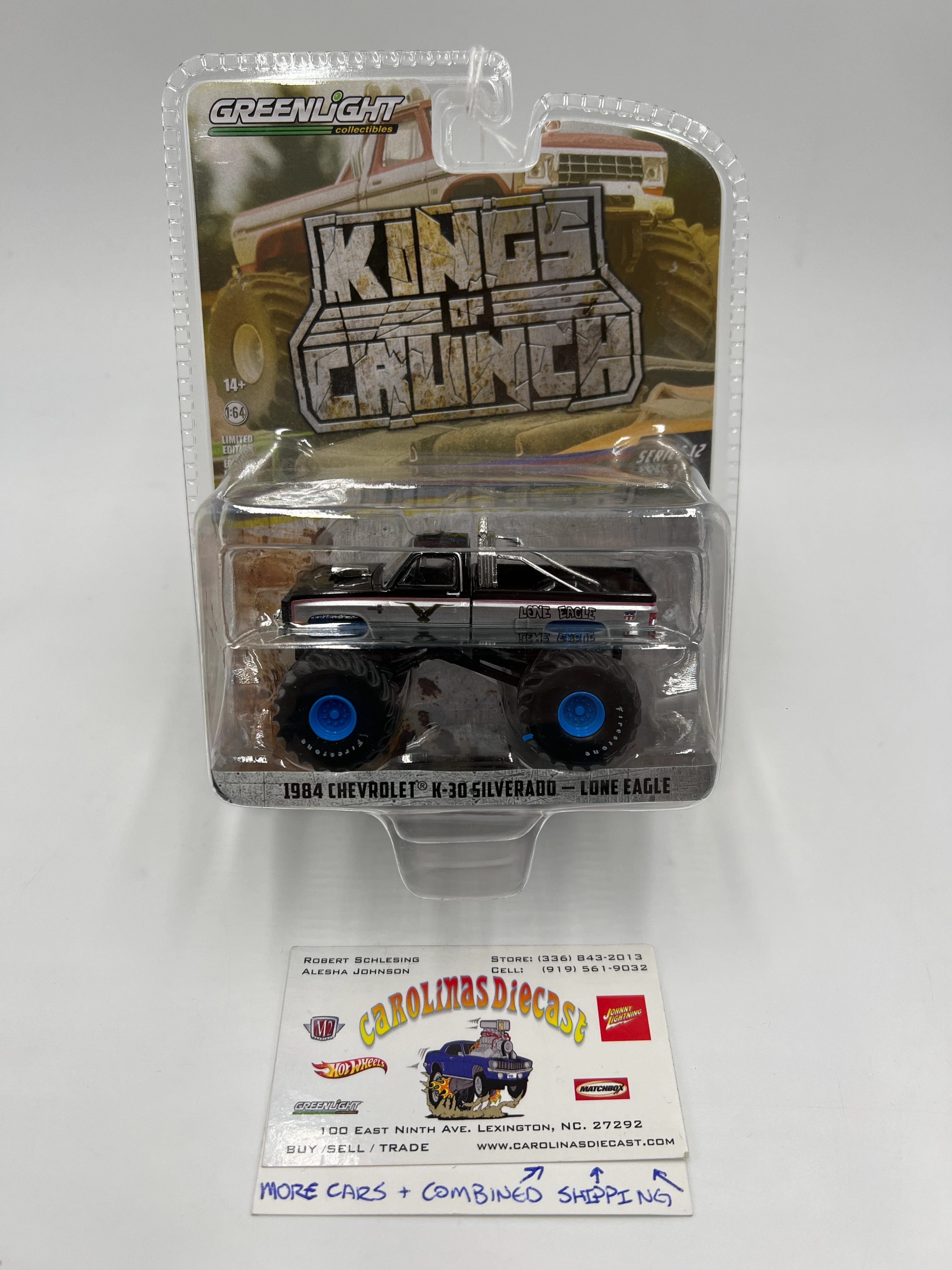 Greenlight Kings of Crunch Series 12 Walmart CHASE 1984 Chevrolet K-30 Silverado Lone Eagle