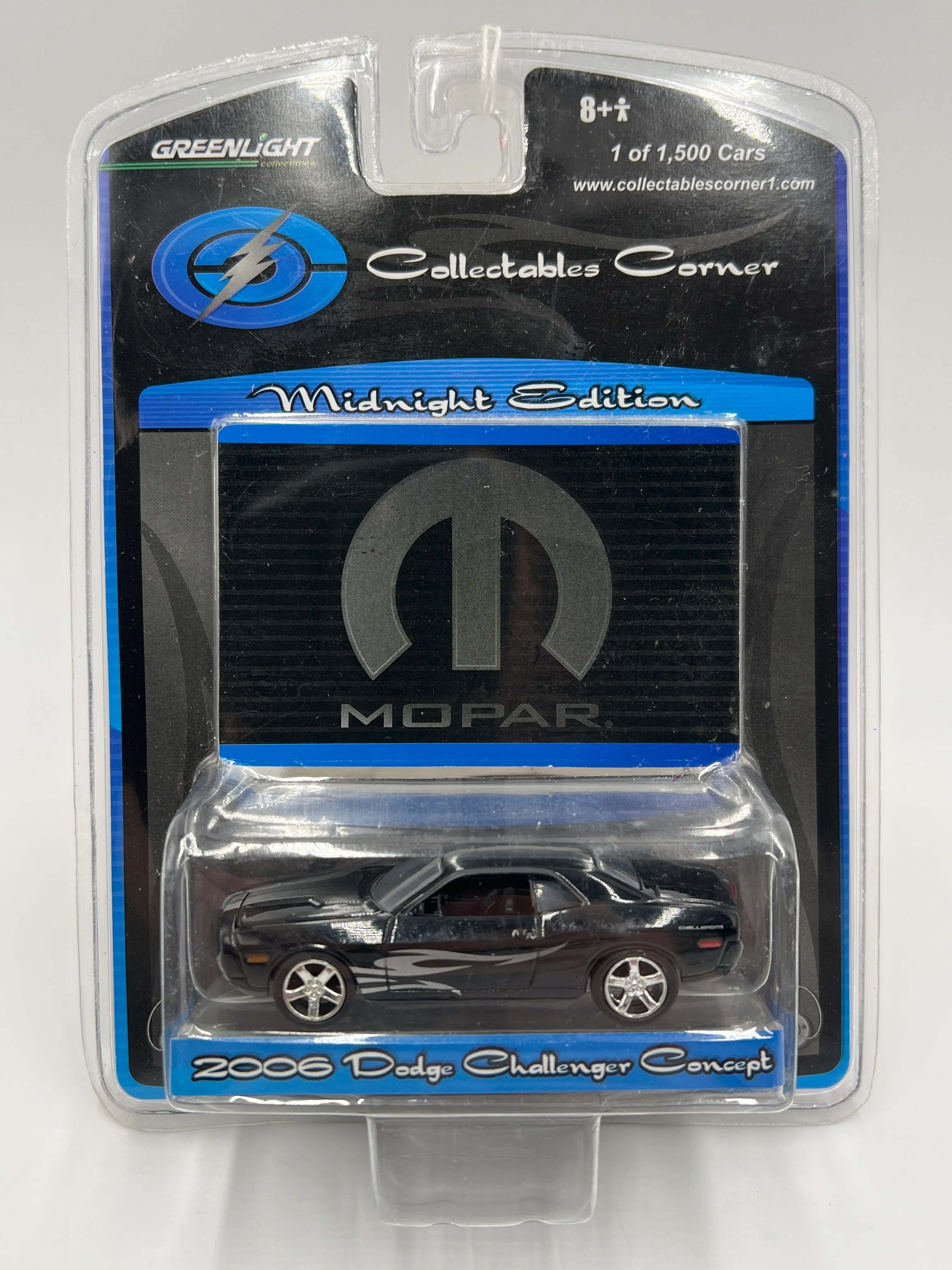 Greenlight Collectibles Corner Midnight Edition 1/1500 2006 Dodge Challenger Concept Black