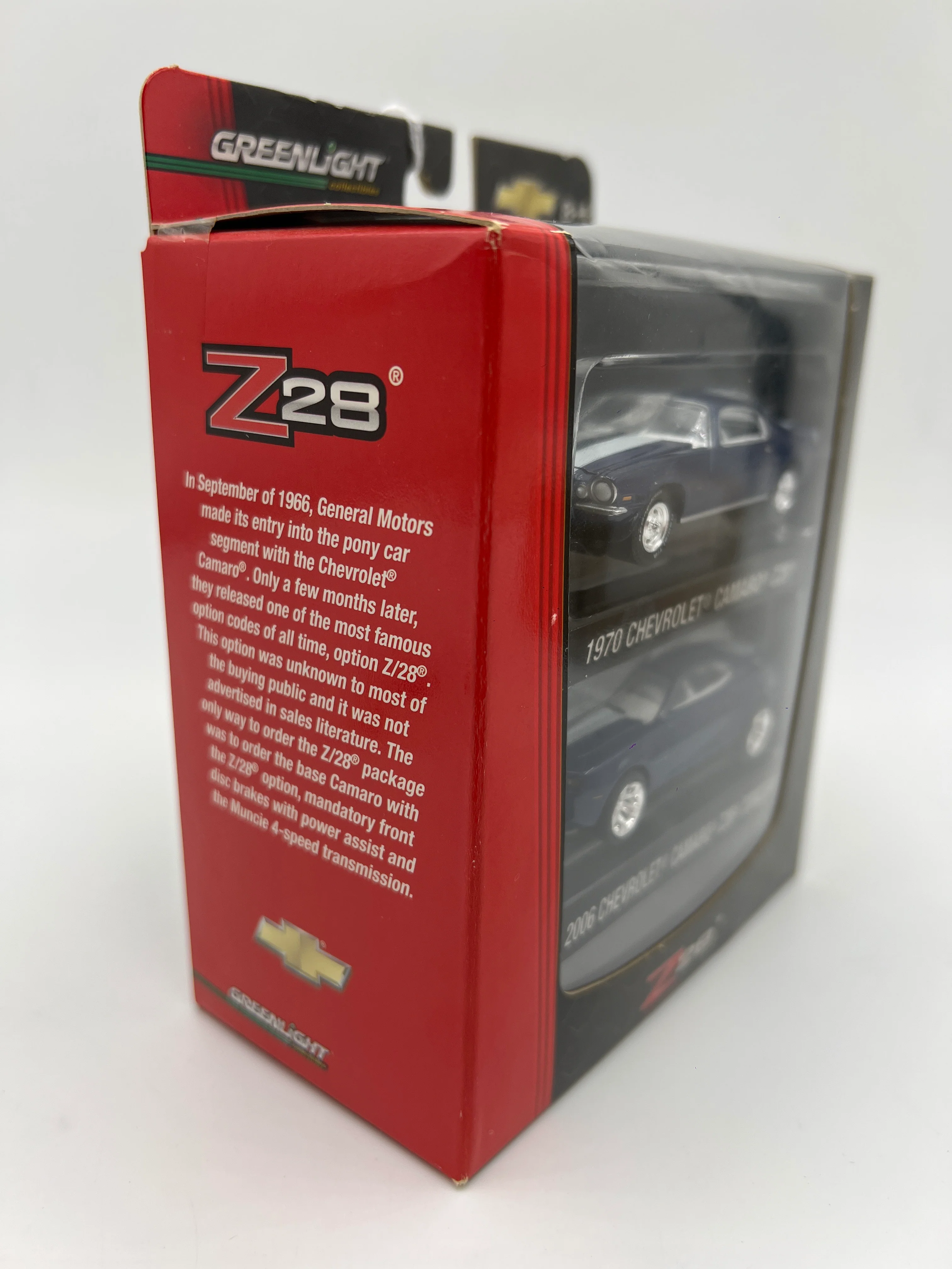Greenlight Z28 2 Pack 1/4000 1970 Chevrolet Camaro Z28 & 2006 Chevrolet Camaro Z28 Concept Blue SR - Image 4