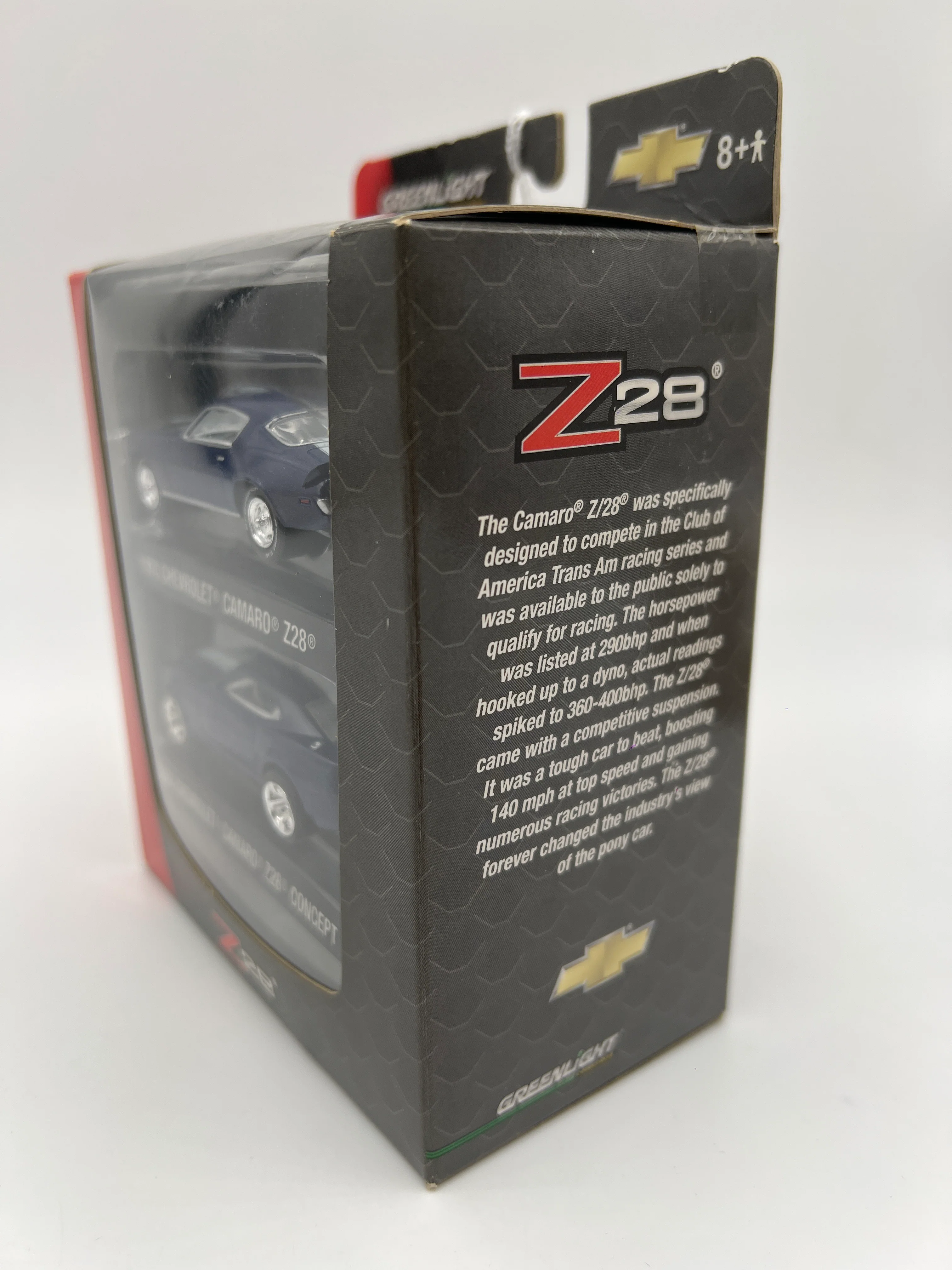 Greenlight Z28 2 Pack 1/4000 1970 Chevrolet Camaro Z28 & 2006 Chevrolet Camaro Z28 Concept Blue SR - Image 5