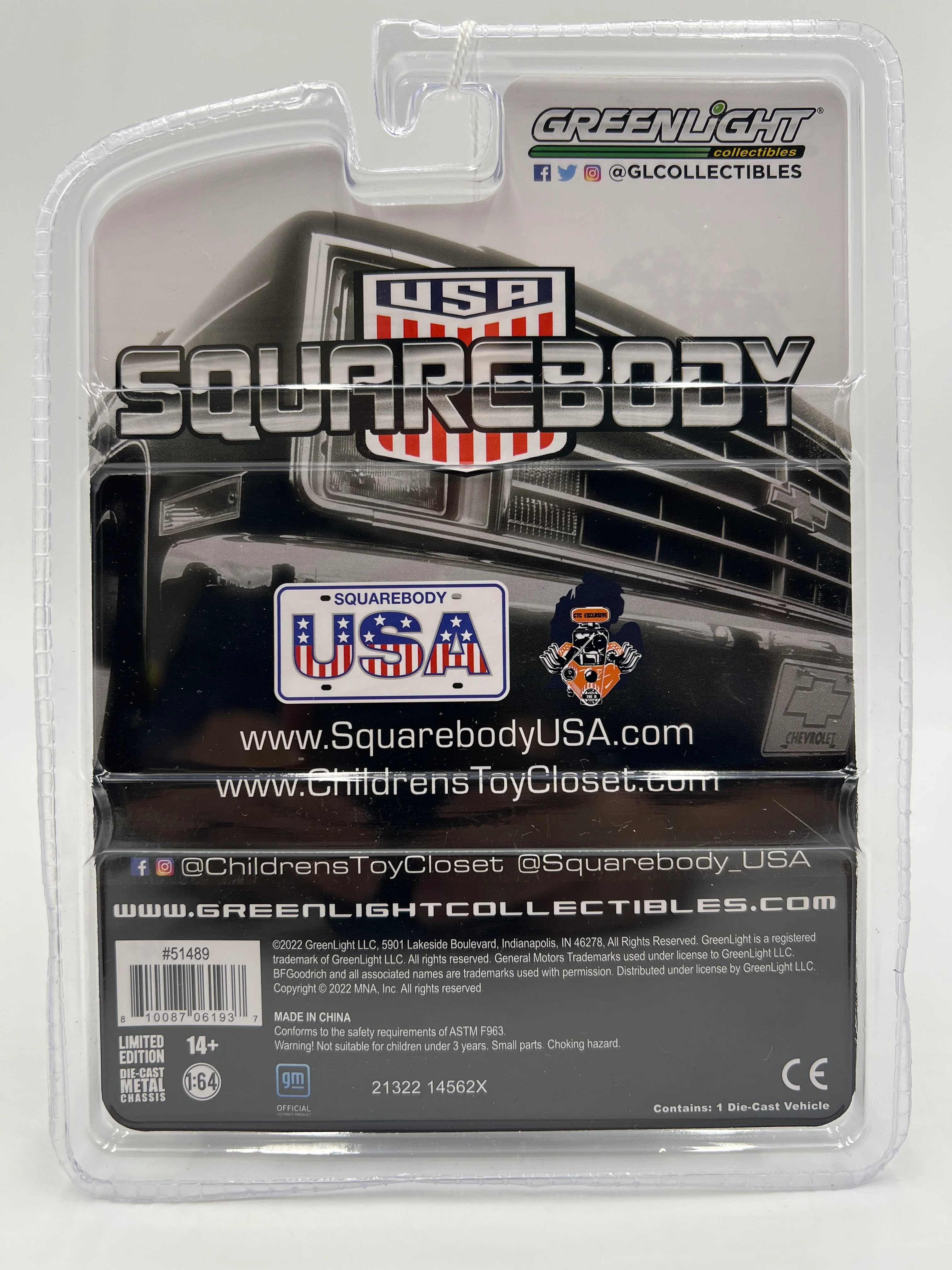 Greenlight Squarebody USA 1/3024 1987 Chevrolet C-10 Blue See Description 181D - Image 8