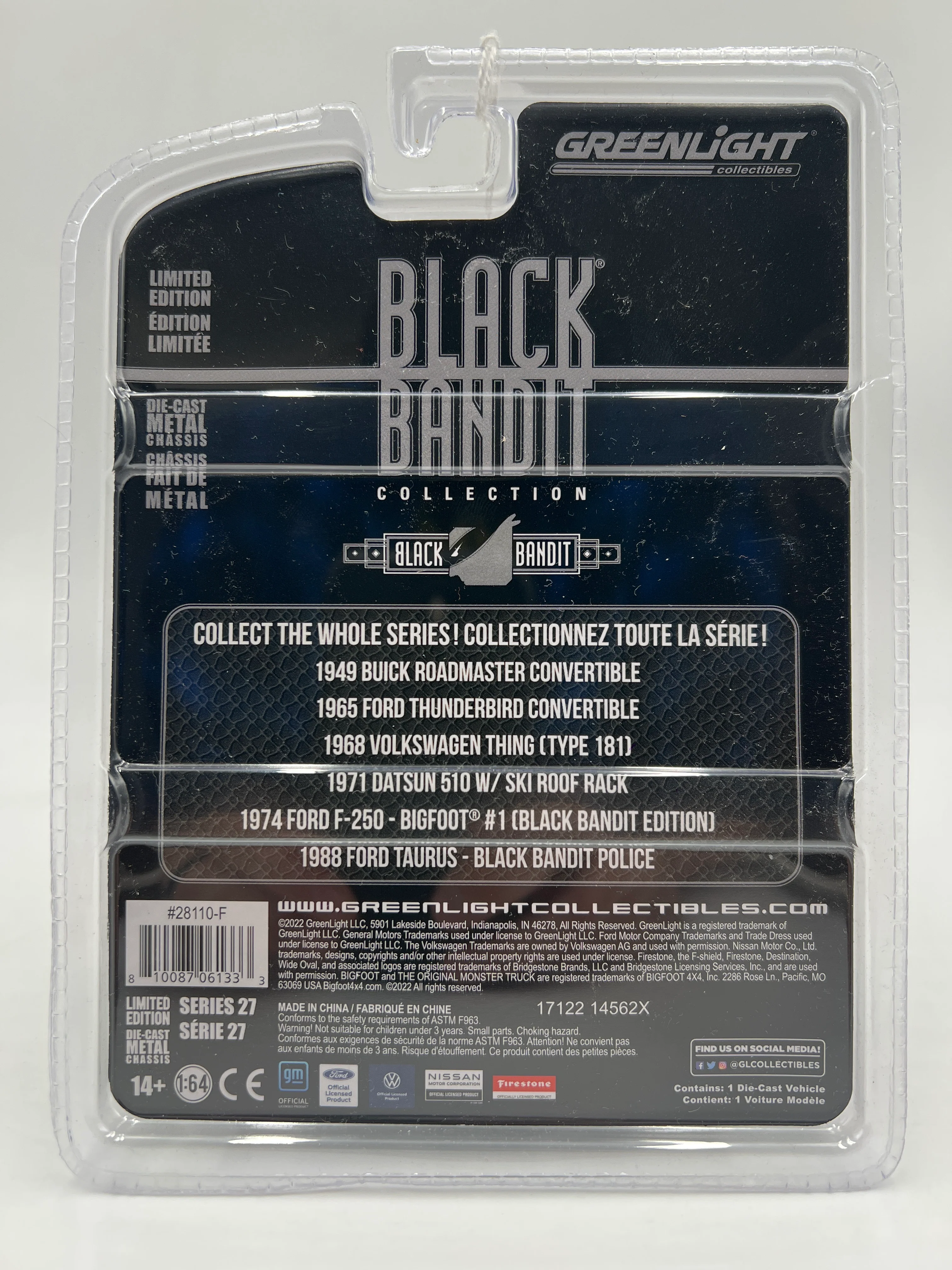 Greenlight Black Bandit Series 27 CHASE 1988 Ford Taurus Black Bandit Police - Image 7