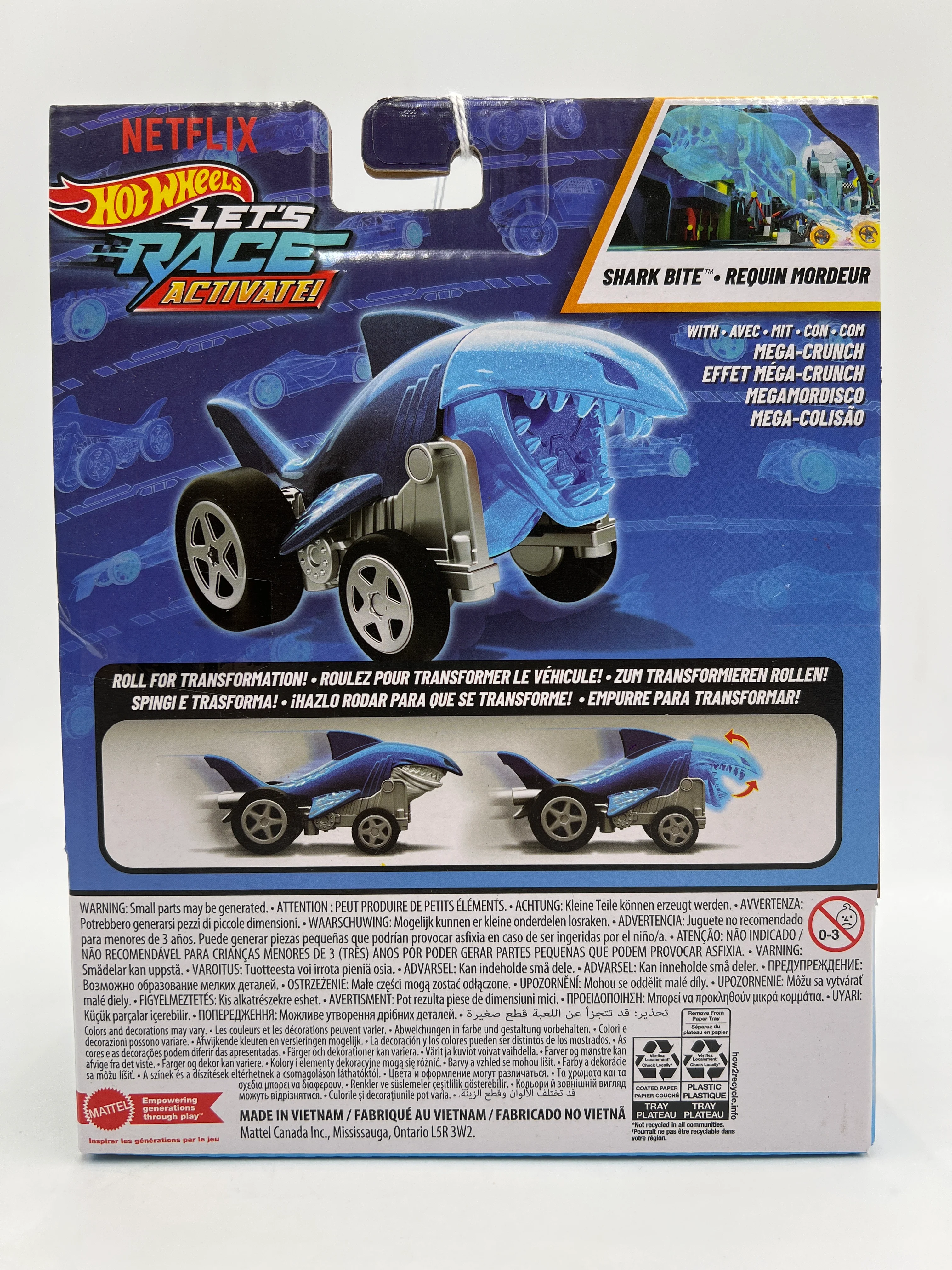 Hot Wheels 1/32 Scale Lets Race Activate Shark Bite Blue - Image 5