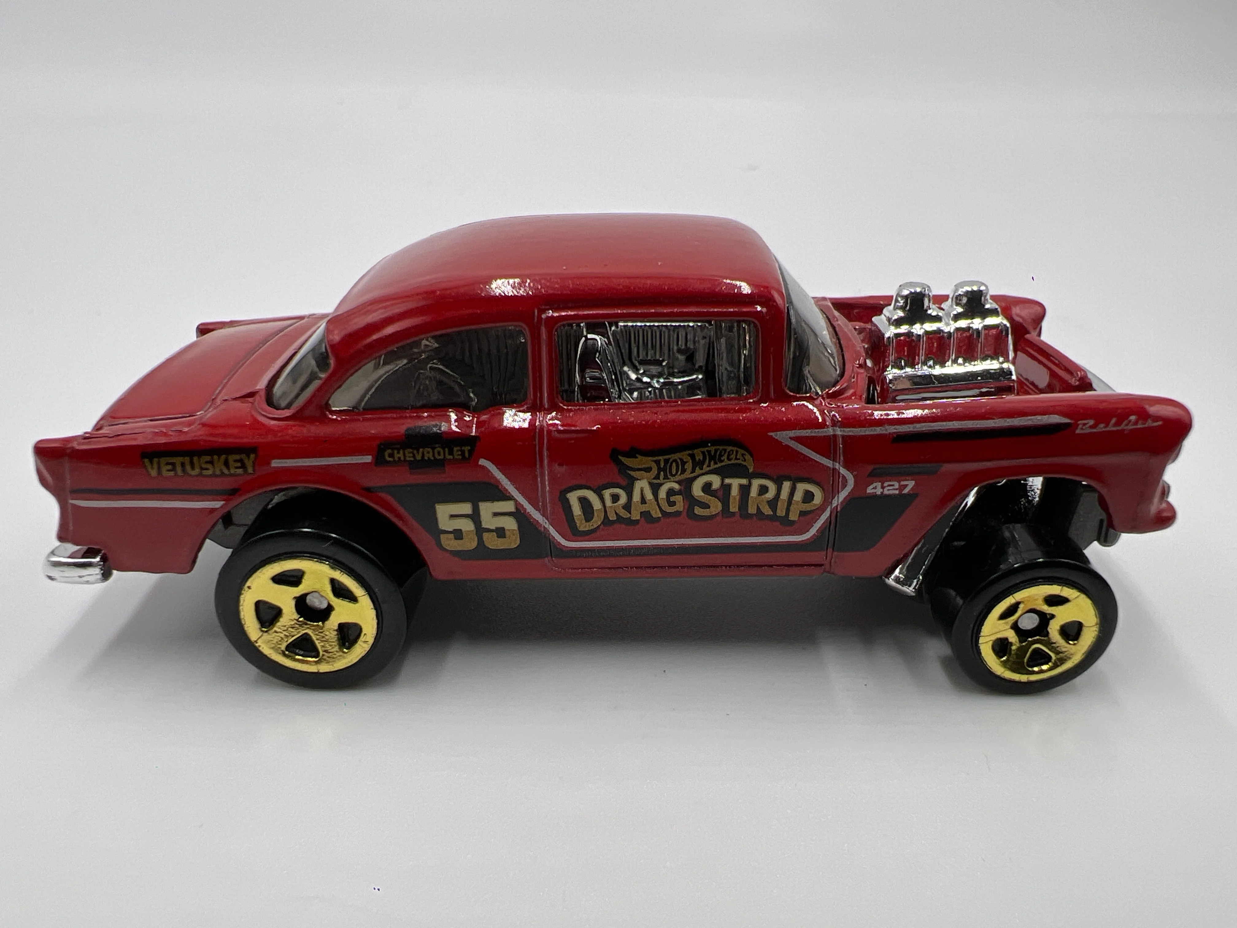 Hot Wheels 1/64 5 Pack Exclusive 55 Chevy Bel Air Gasser Red Loose - Image 3