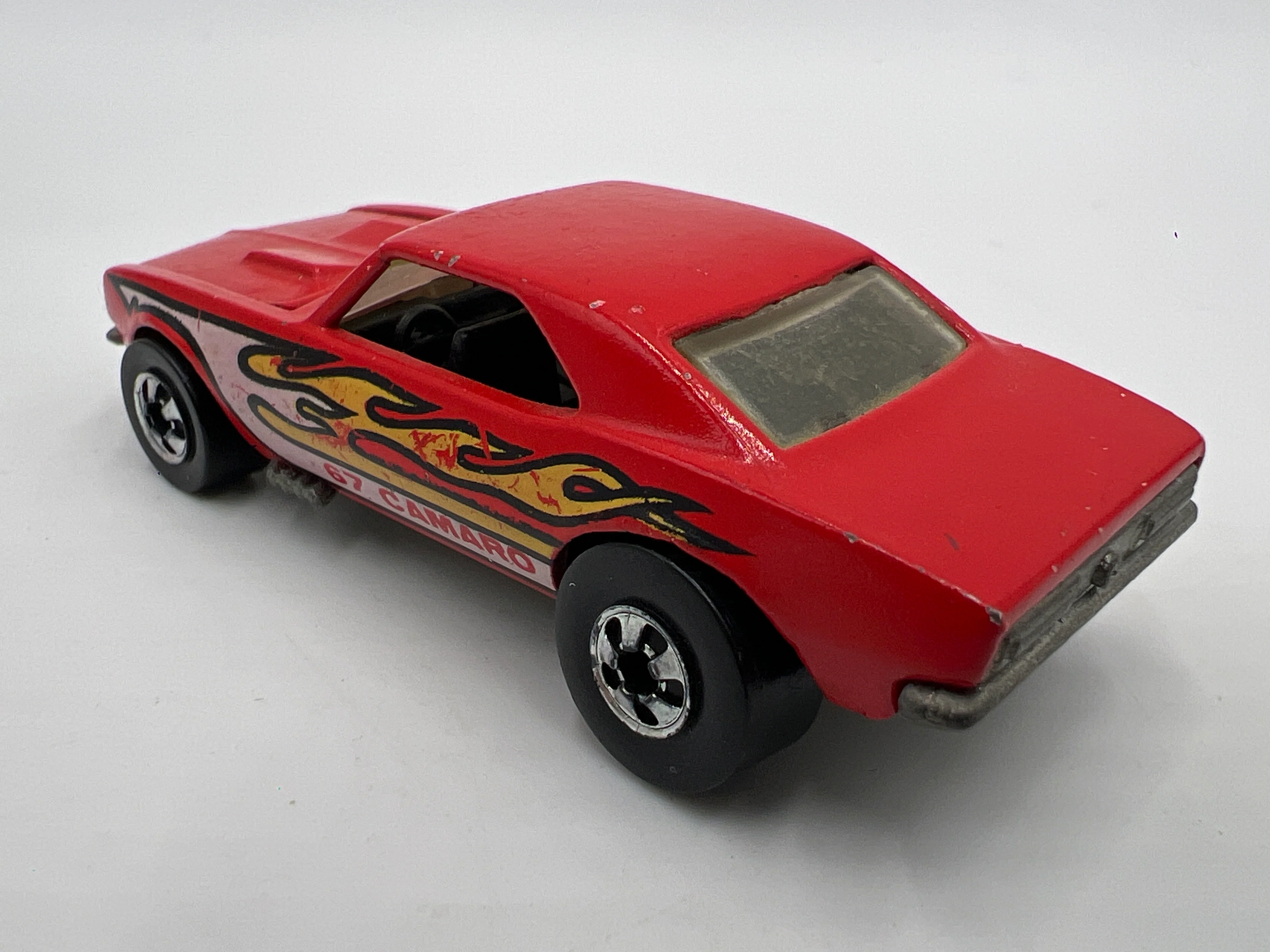 1982 Hot Wheels 1/64 Blackwall 67 Camaro Red Malaysia Base Loose - Image 2