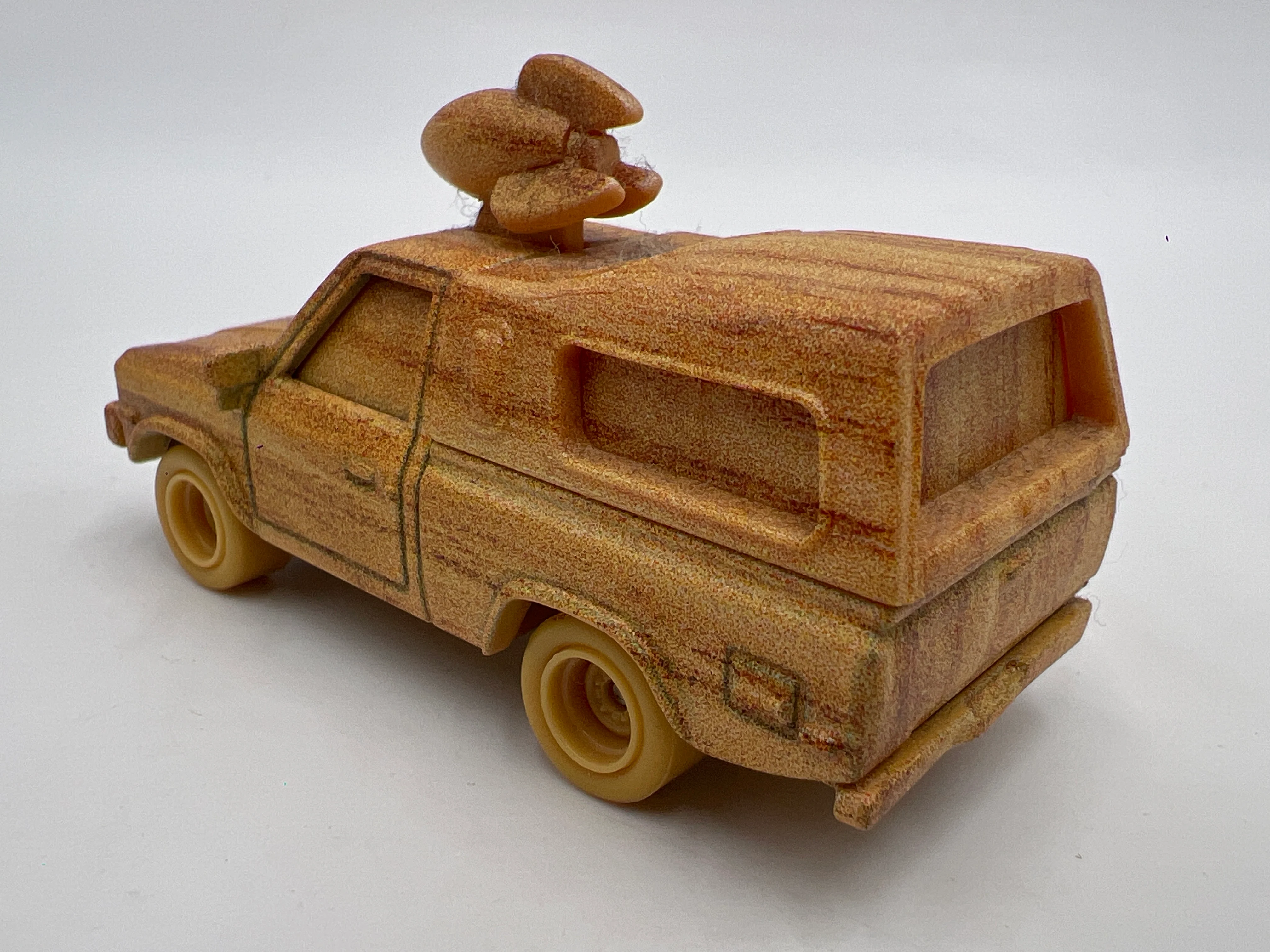 Hot Wheels 1/64 Premium Brave Pizza Planet Truck Wood Loose - Image 2