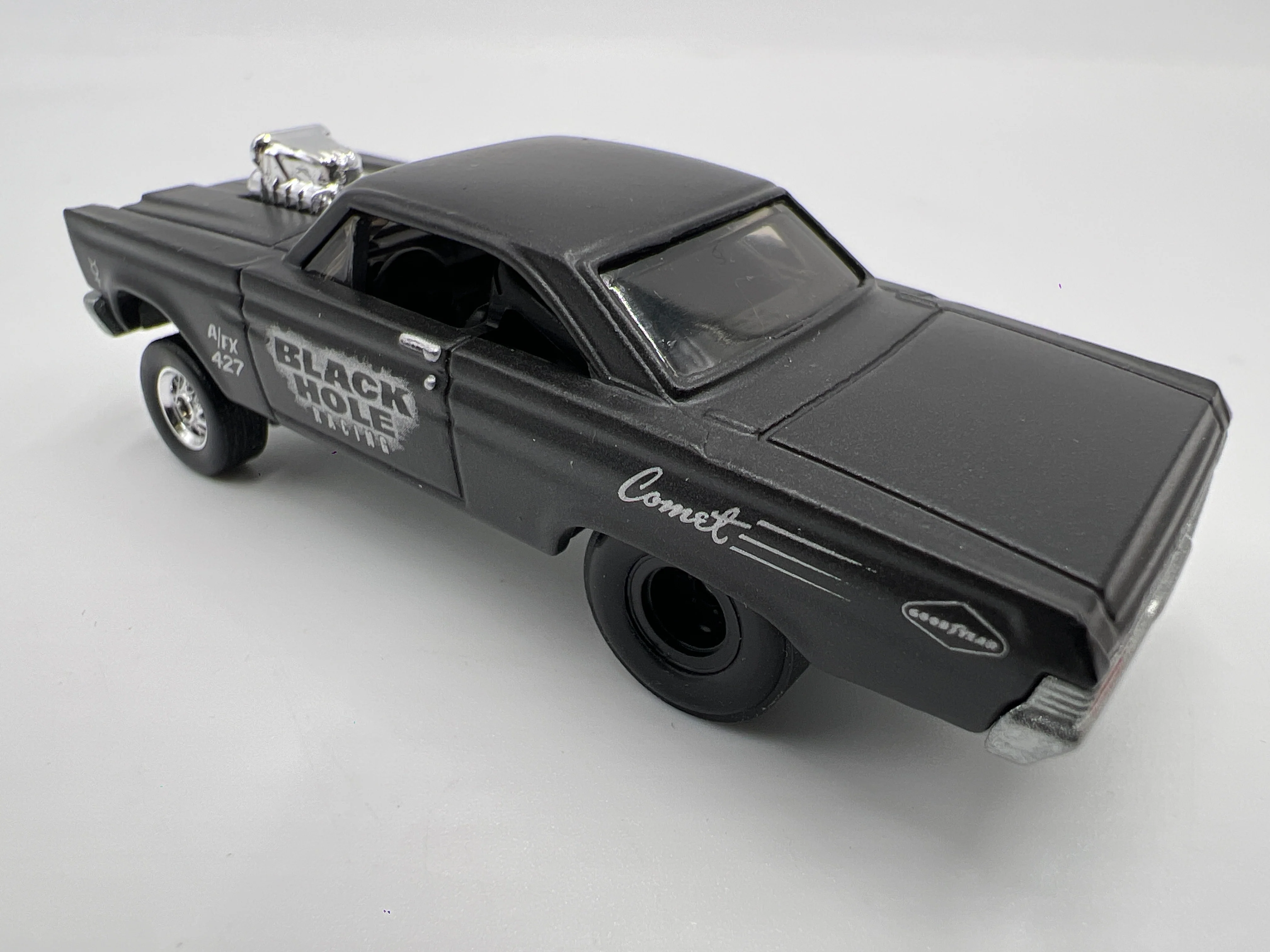 Hot Wheels 1/64 Premium Diorama Set 65 Mercury Comet Cyclone Matte Black Hole Loose - Image 2