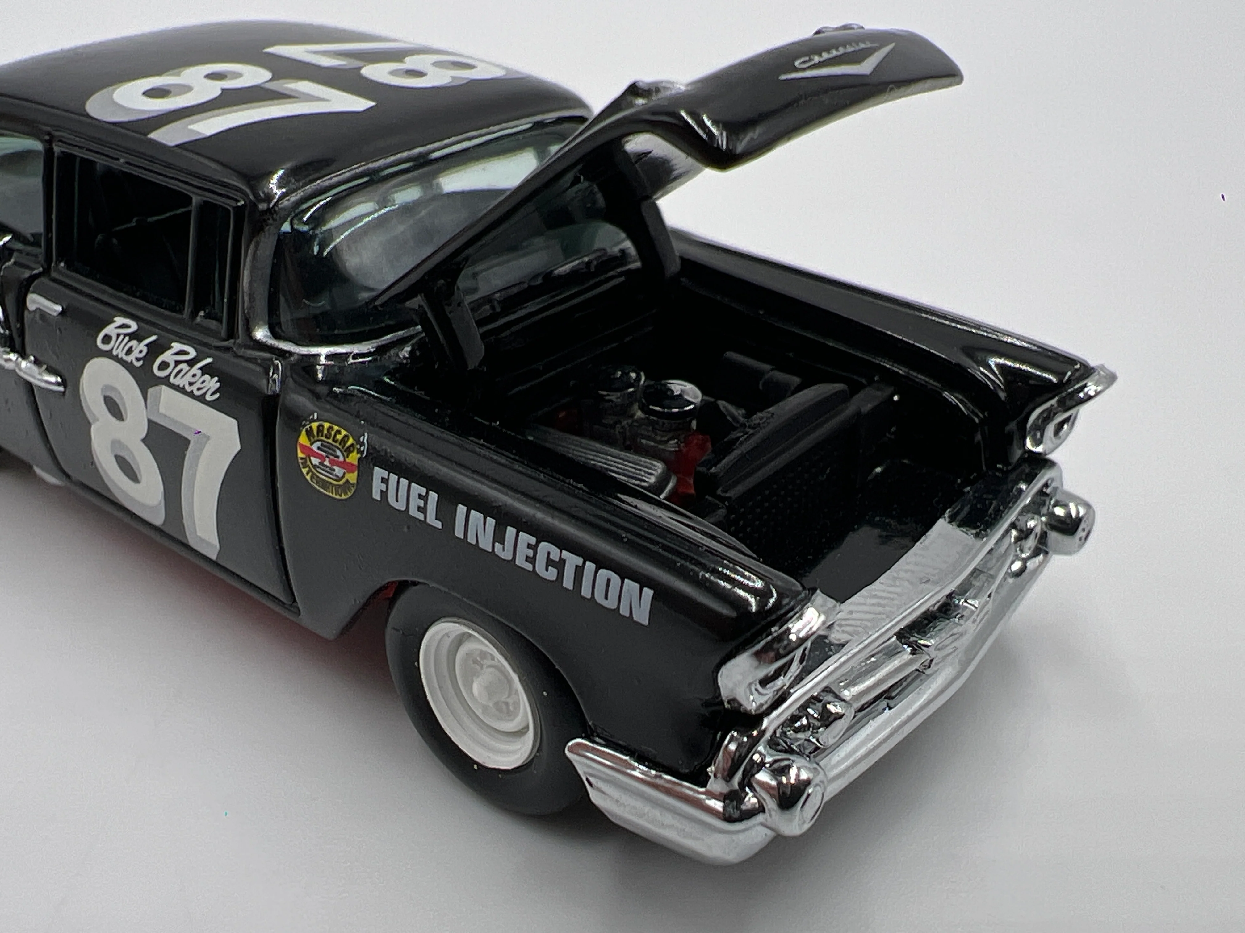 Hot Wheels 1/64 Premium Legends Vintage Record Holders 57 Chevy 150 Black/White Loose - Image 3