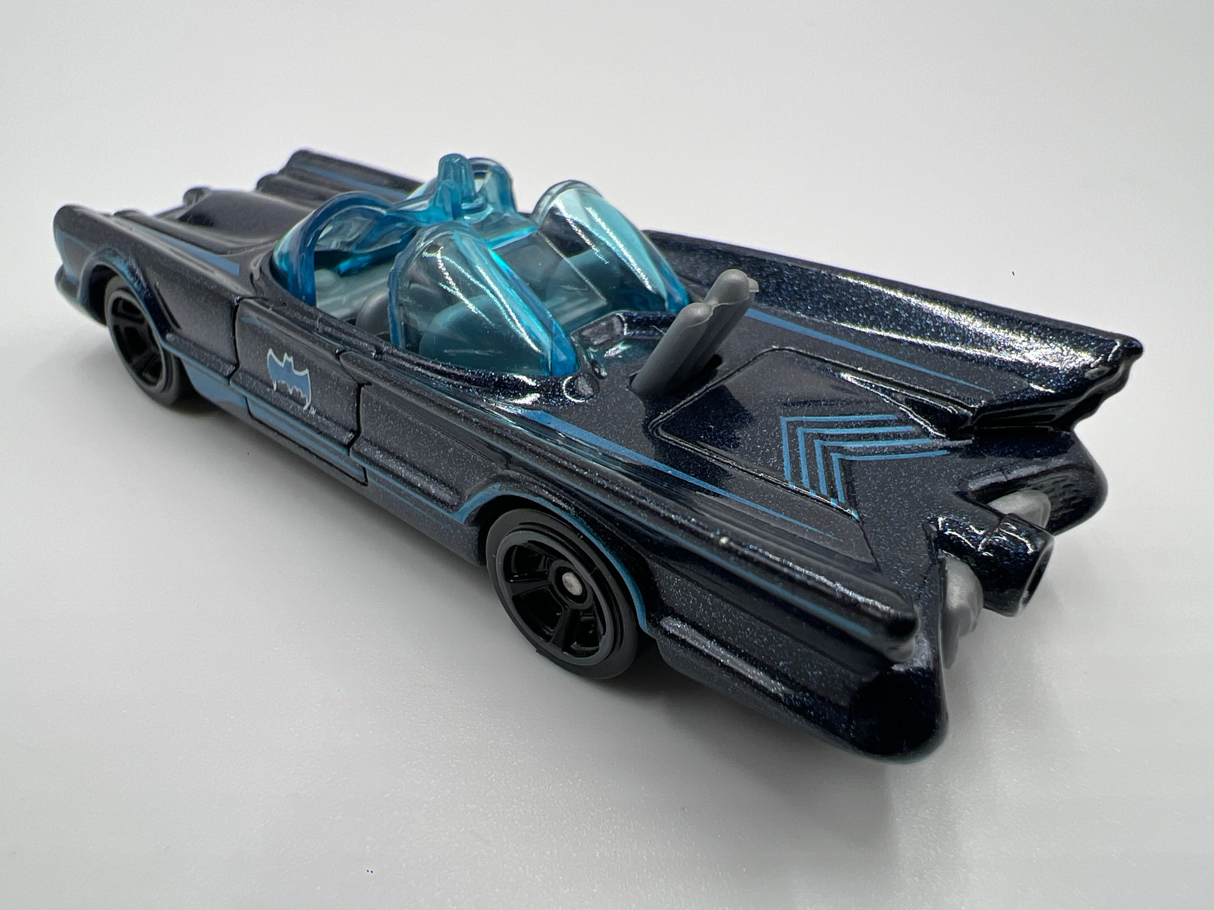 Hot Wheels 1/64 TV Series Batmobile Matte Dark Blue Loose - Image 2
