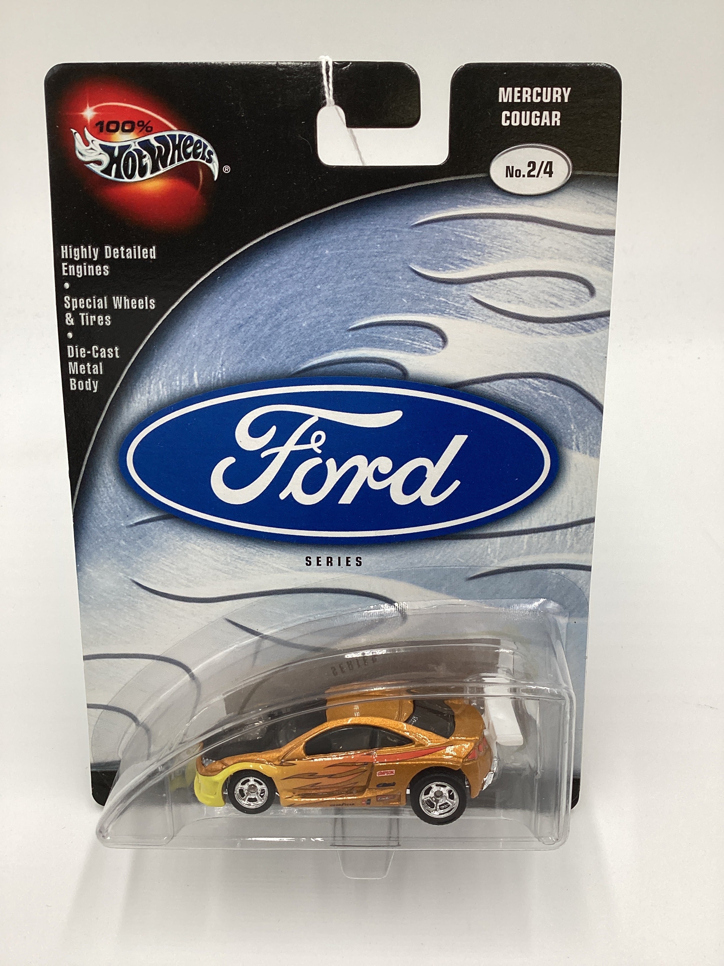 Hot Wheels 100% Ford Series No. 1/4 Mercury Cougar Gold 243G - Image 2