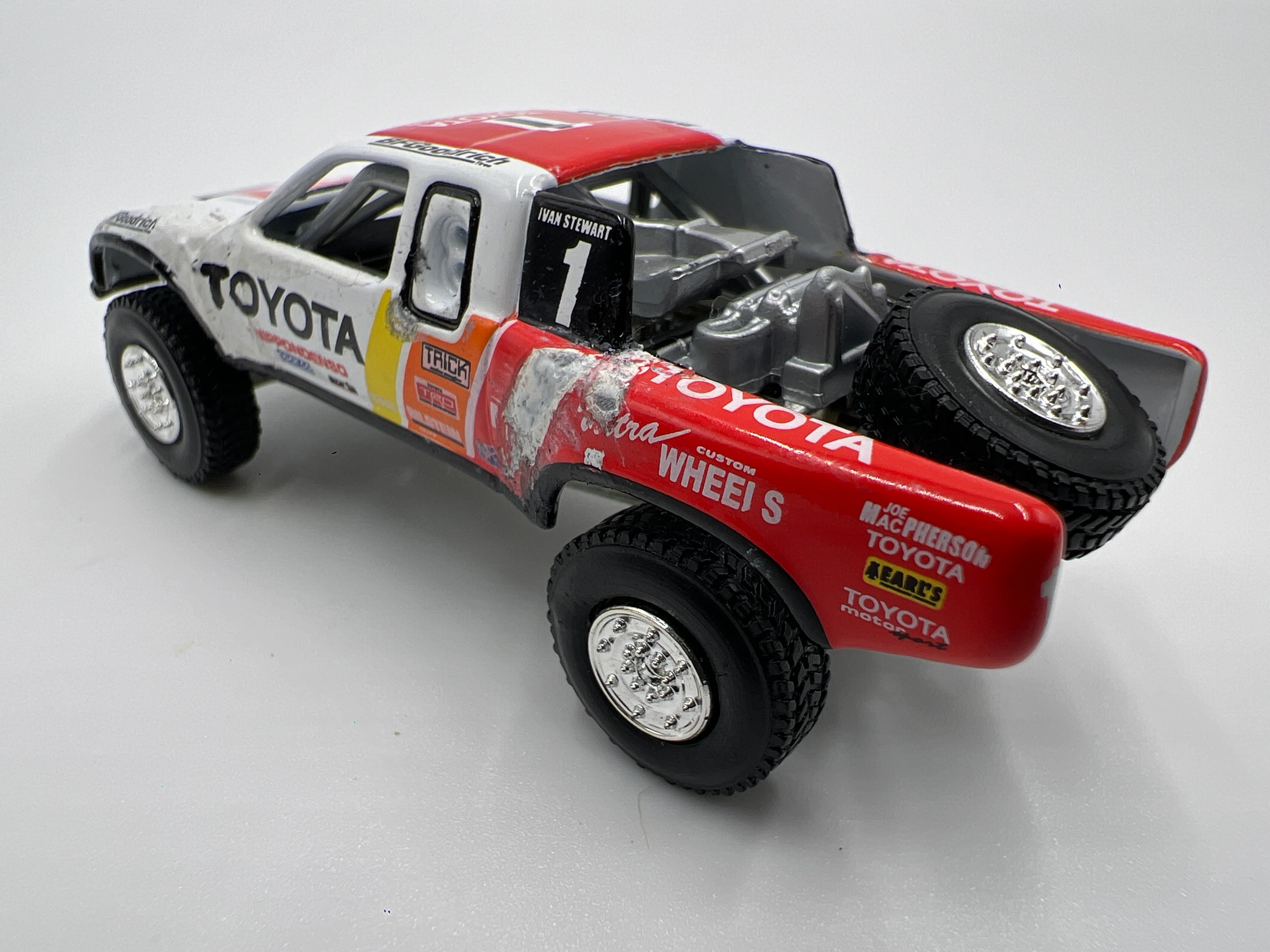 Hot Wheels 100% Black Box Premium Toyota Baja Truck White Loose Paint Damage/Touch Up - Image 3