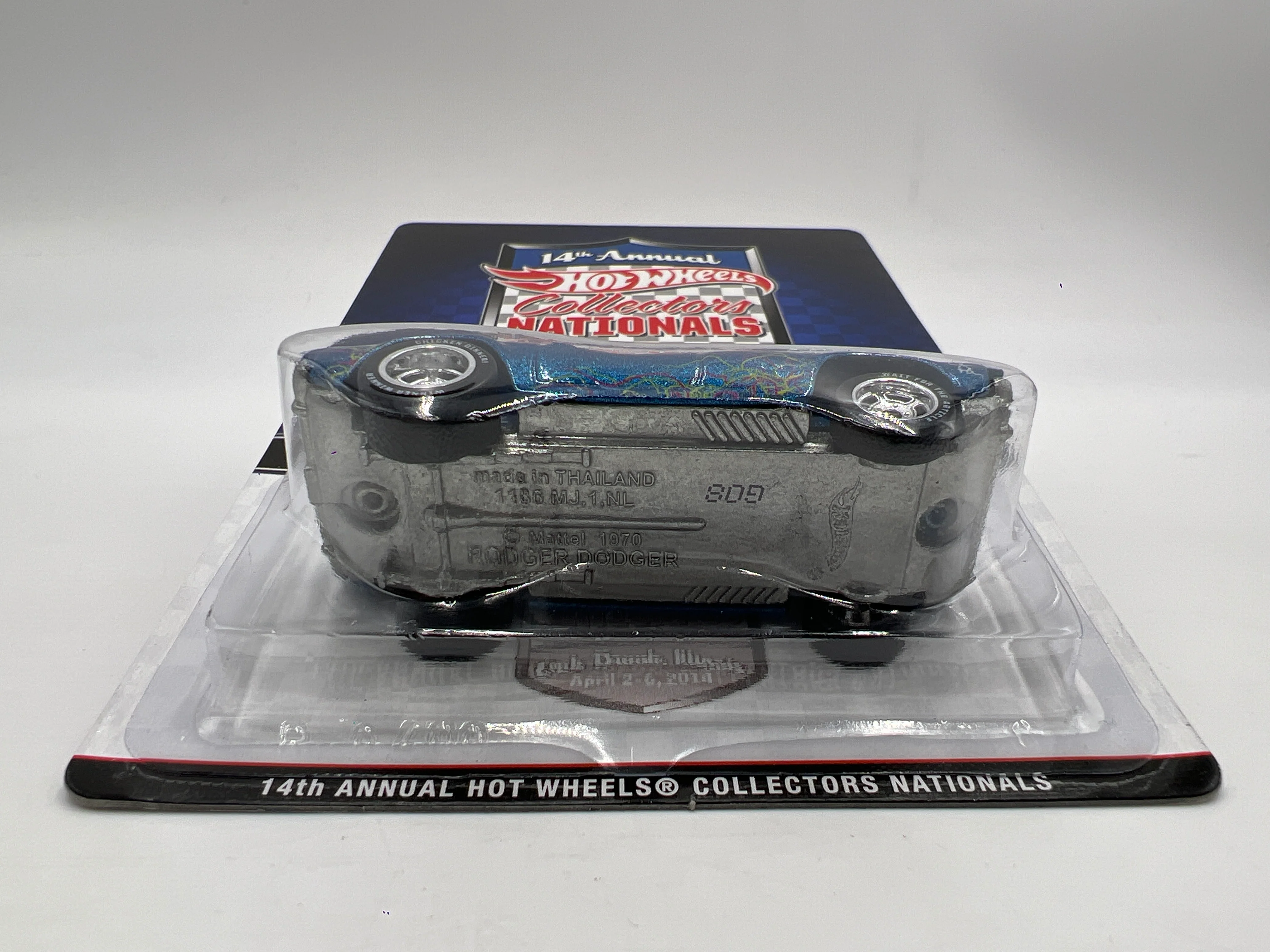2014 Hot Wheels 14th Annual Collectors Nationals 1029/2000 Rodger Dodger Blue W/Protector - Image 5