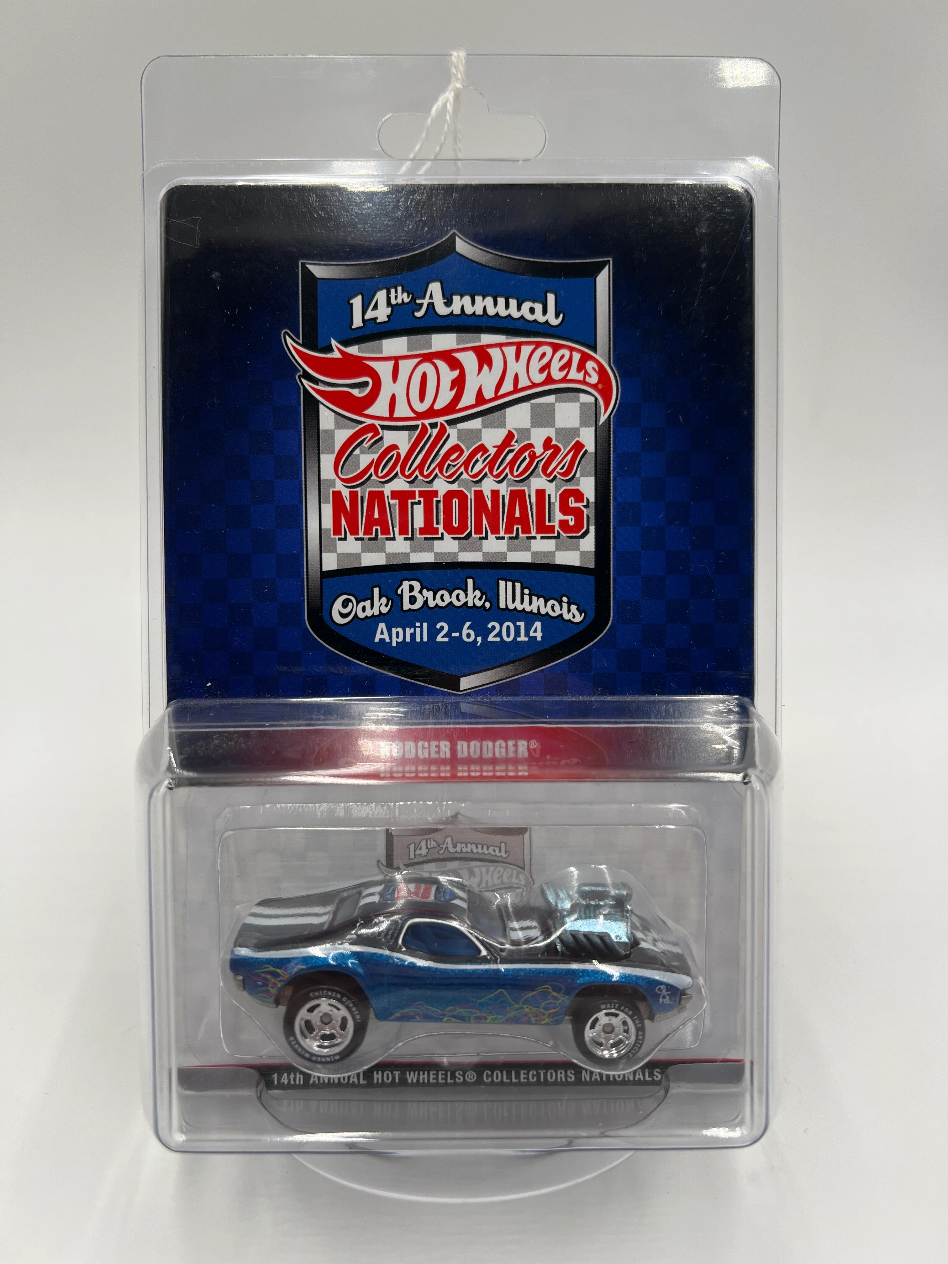 2014 Hot Wheels 14th Annual Collectors Nationals 1029/2000 Rodger Dodger Blue W/Protector - Image 8