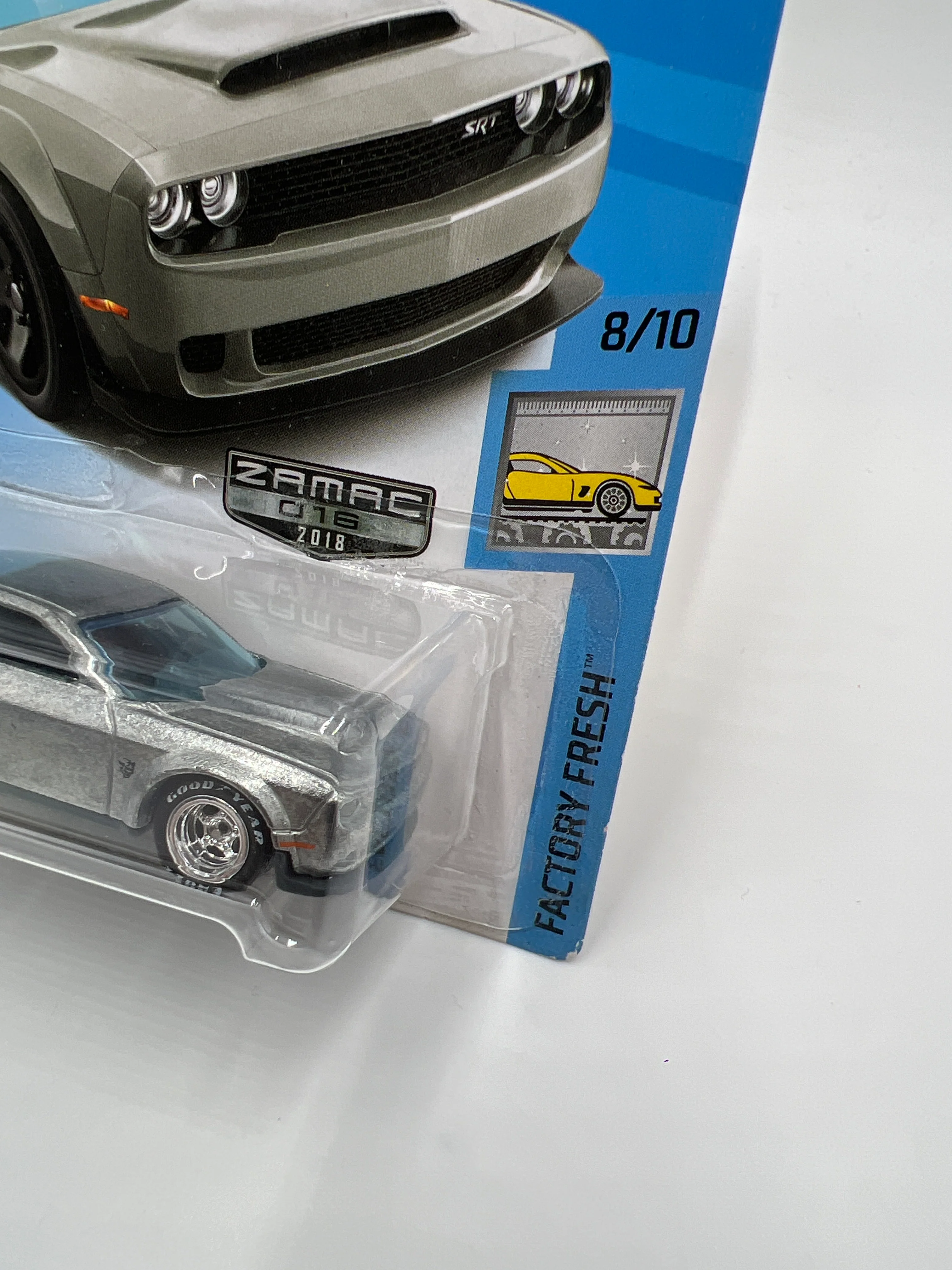 Hot Wheels 18 Dodge Challenger SRT Demon Walmart Exclusive Zamac Wheel Swap Custom On Card W/Protector SR - Image 3