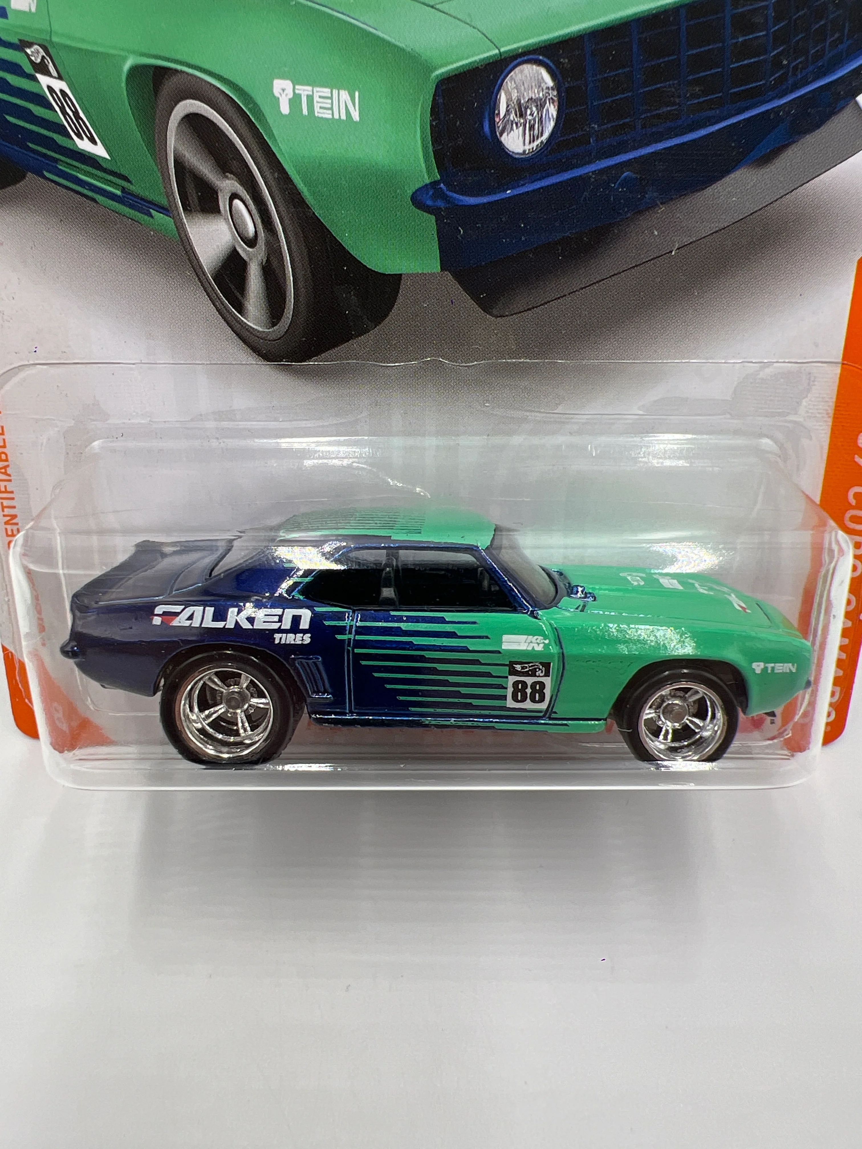 Hot Wheels 69 Copo Camaro Falken iD Chase Wheel Swap Custom On Card W/Protector SR - Image 2
