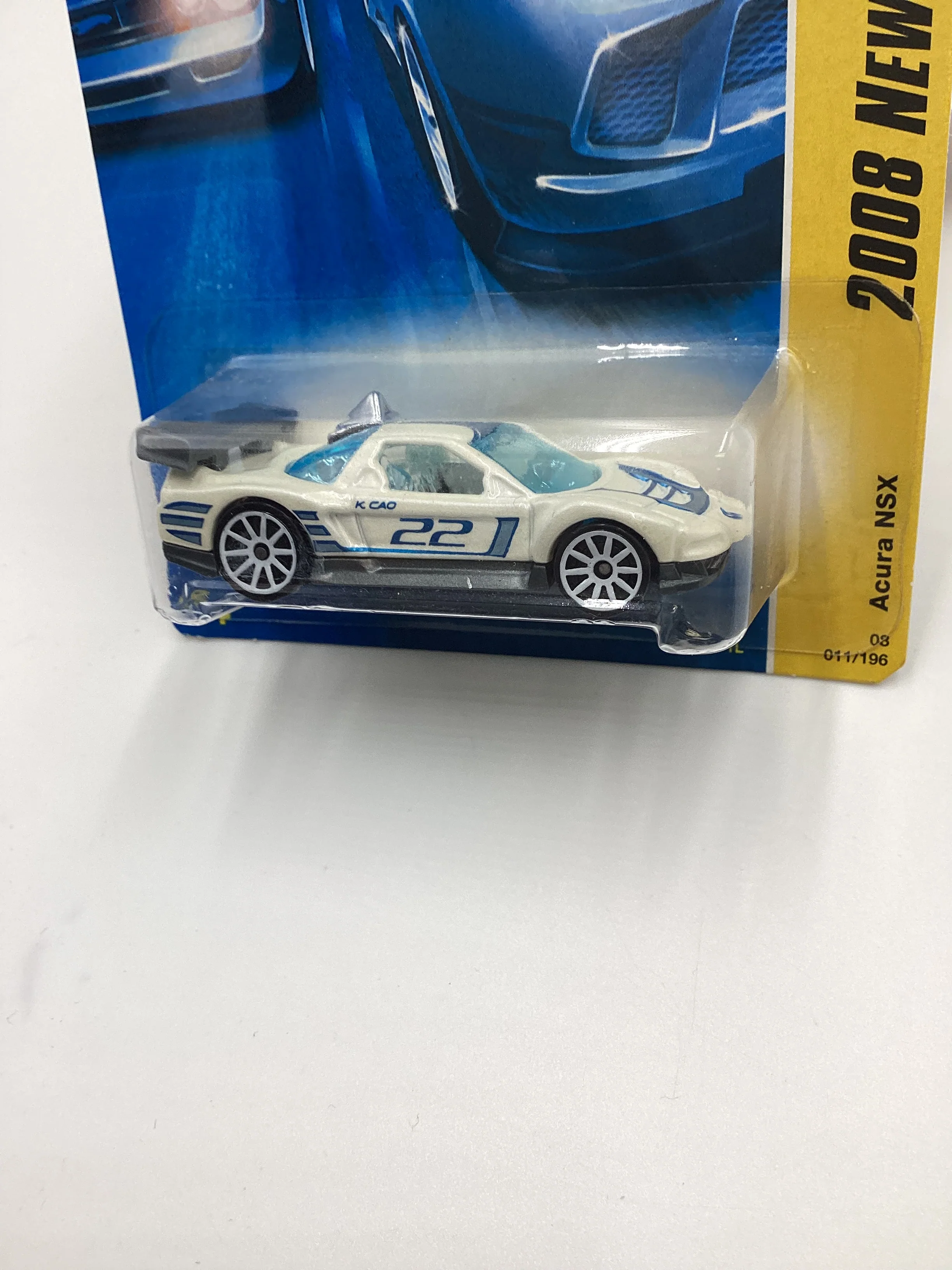 Hot Wheels 2008 new models #11 Acura NSX White 106A - Image 4