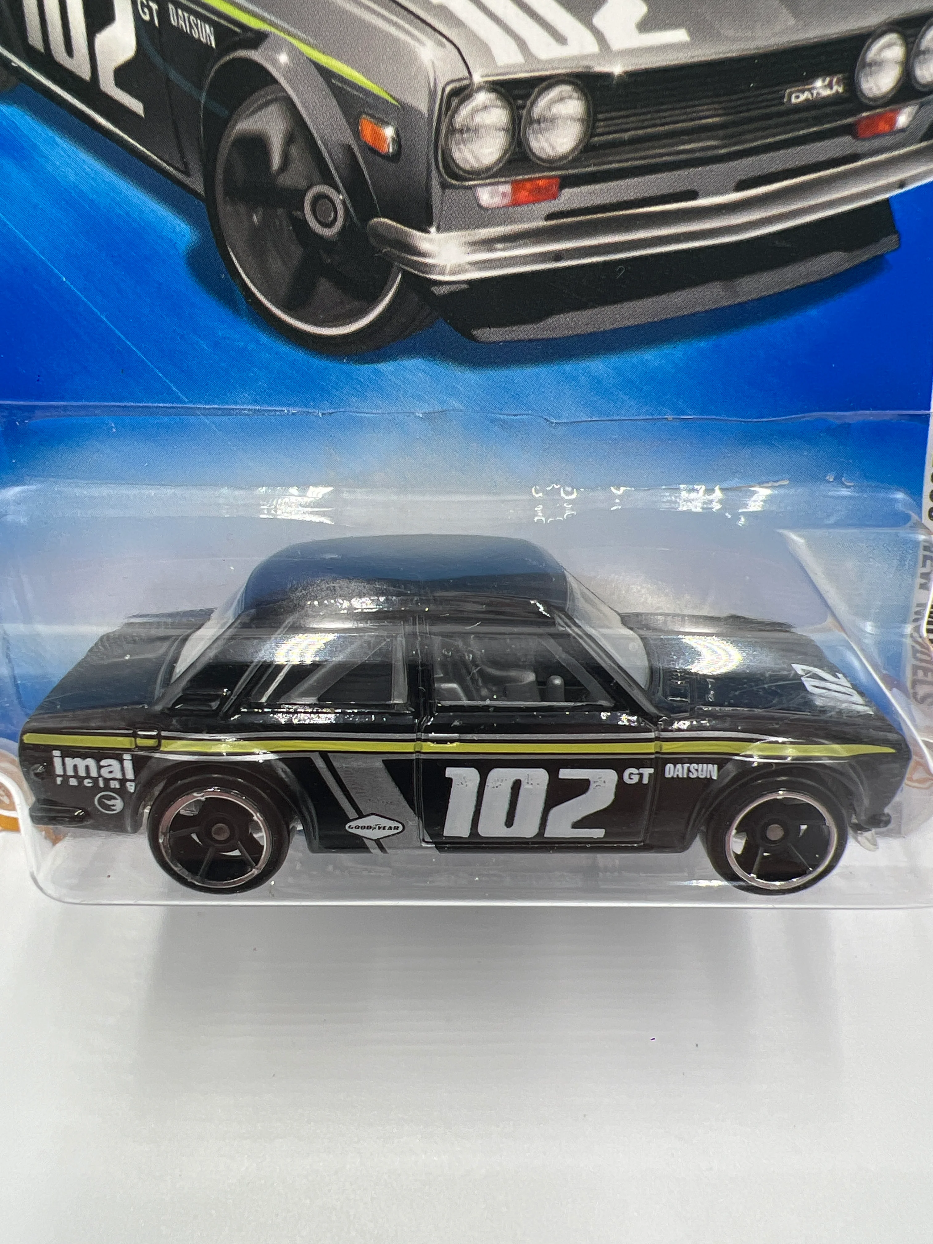 2009 Hot Wheels New Models #37 Datsun Bluebird 510 Black SR - Image 3