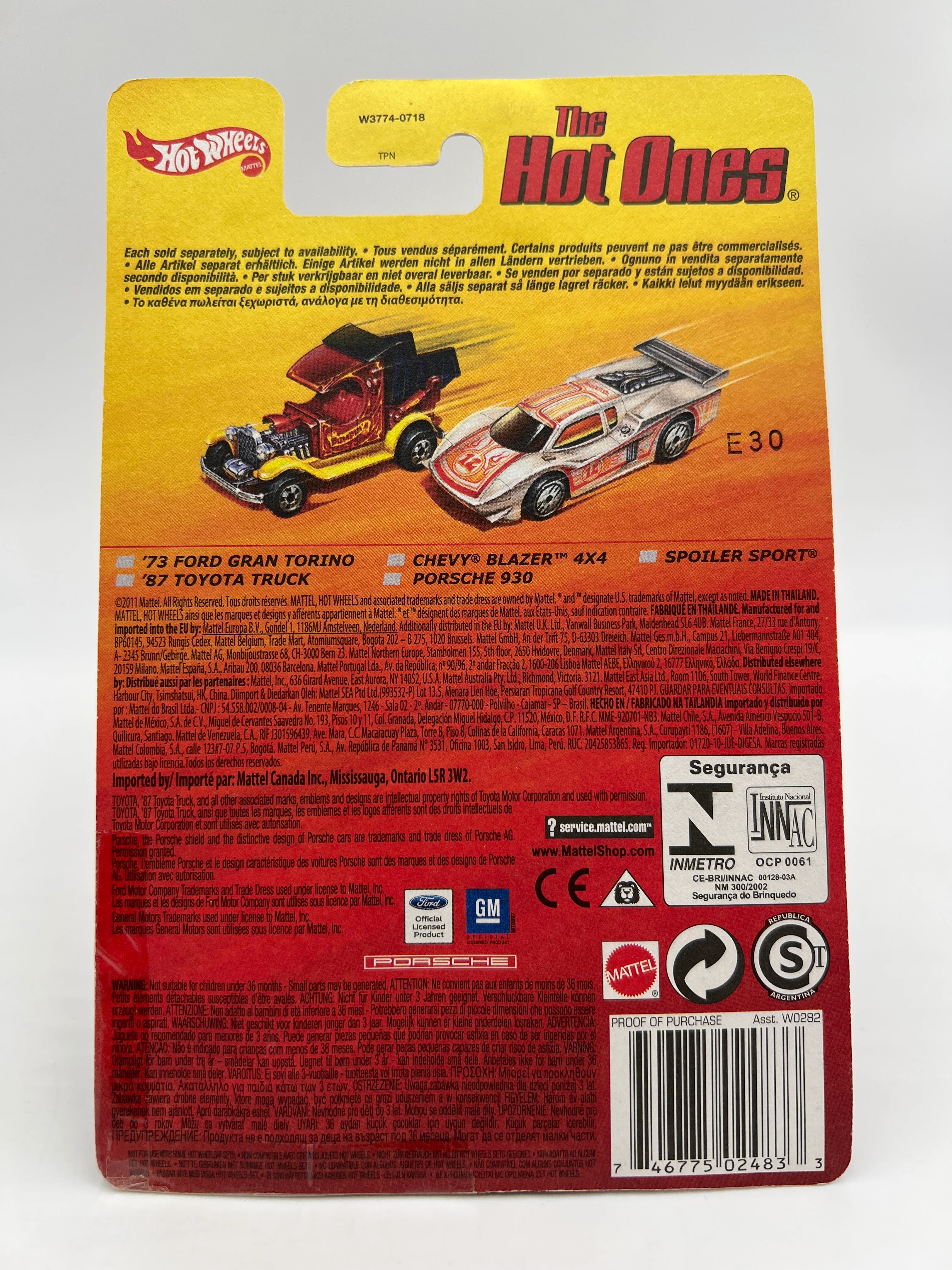 2011 Hot Wheels The Hot Ones Target Exclusive 87 Toyota Truck Red W/Protector VHTF Taped Blister - Image 7