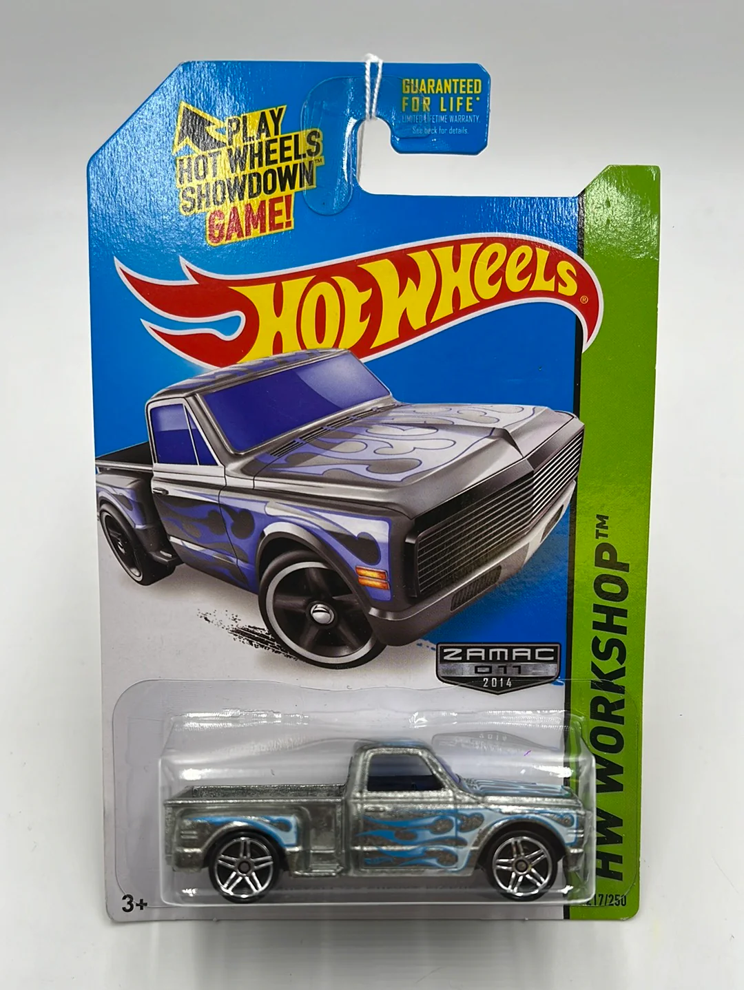 Hot Wheels 2014 HW Workshop Custom 69 Chevy Pickup Zamac #217 147C - Image 2
