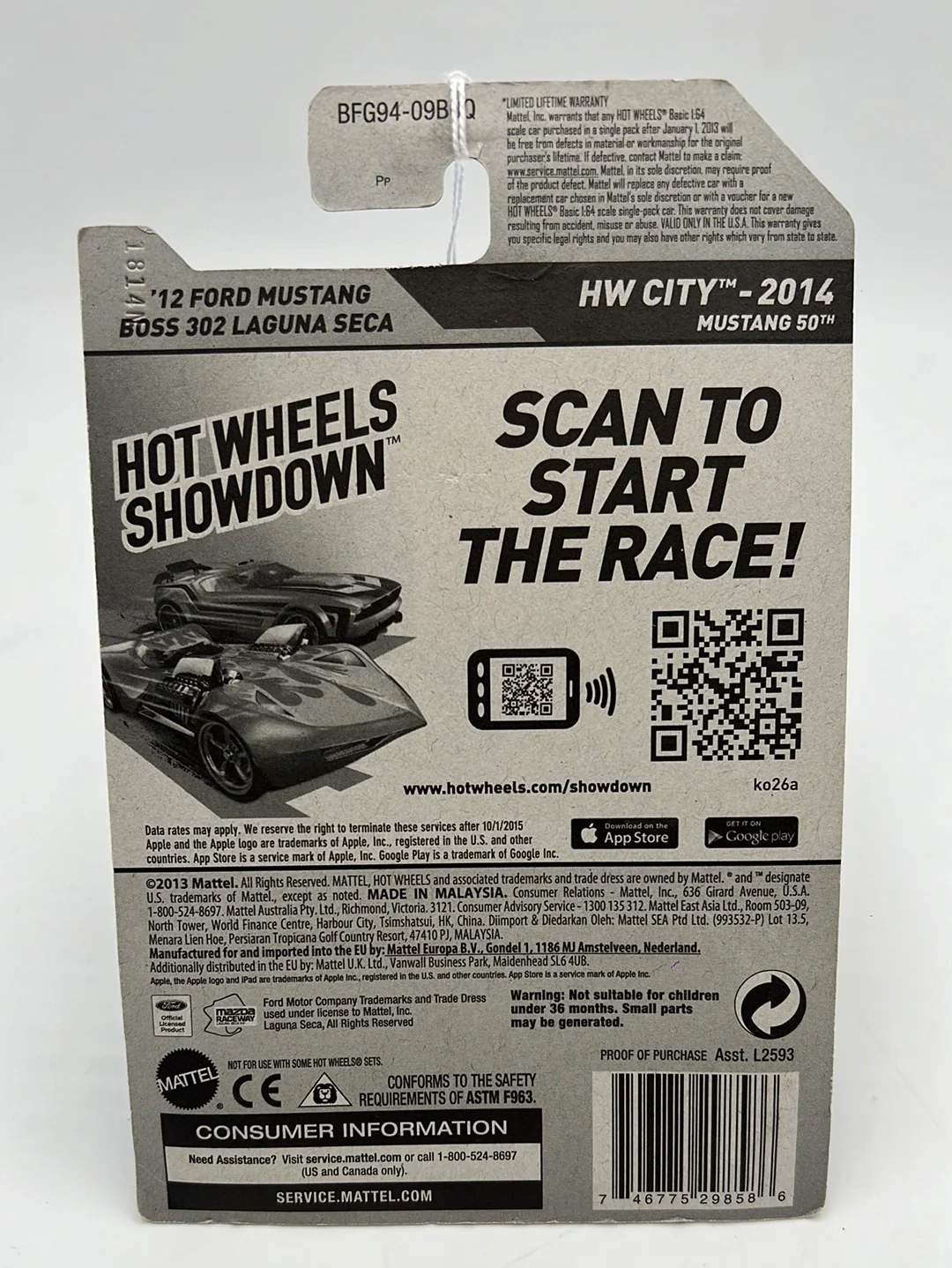 Hot Wheels 2014 HW City 12 Ford Mustang Boss 302 Laguna Seca Zamac #91 147E - Image 6