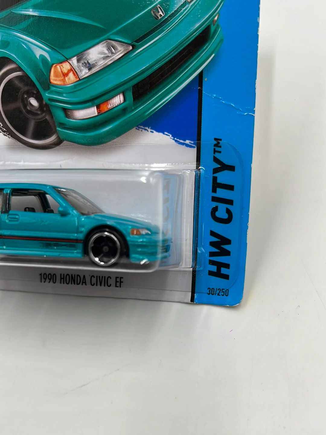 Hot Wheels 2014 HW City 1990 Honda Civic EF #30 *Bad Card* - Image 4