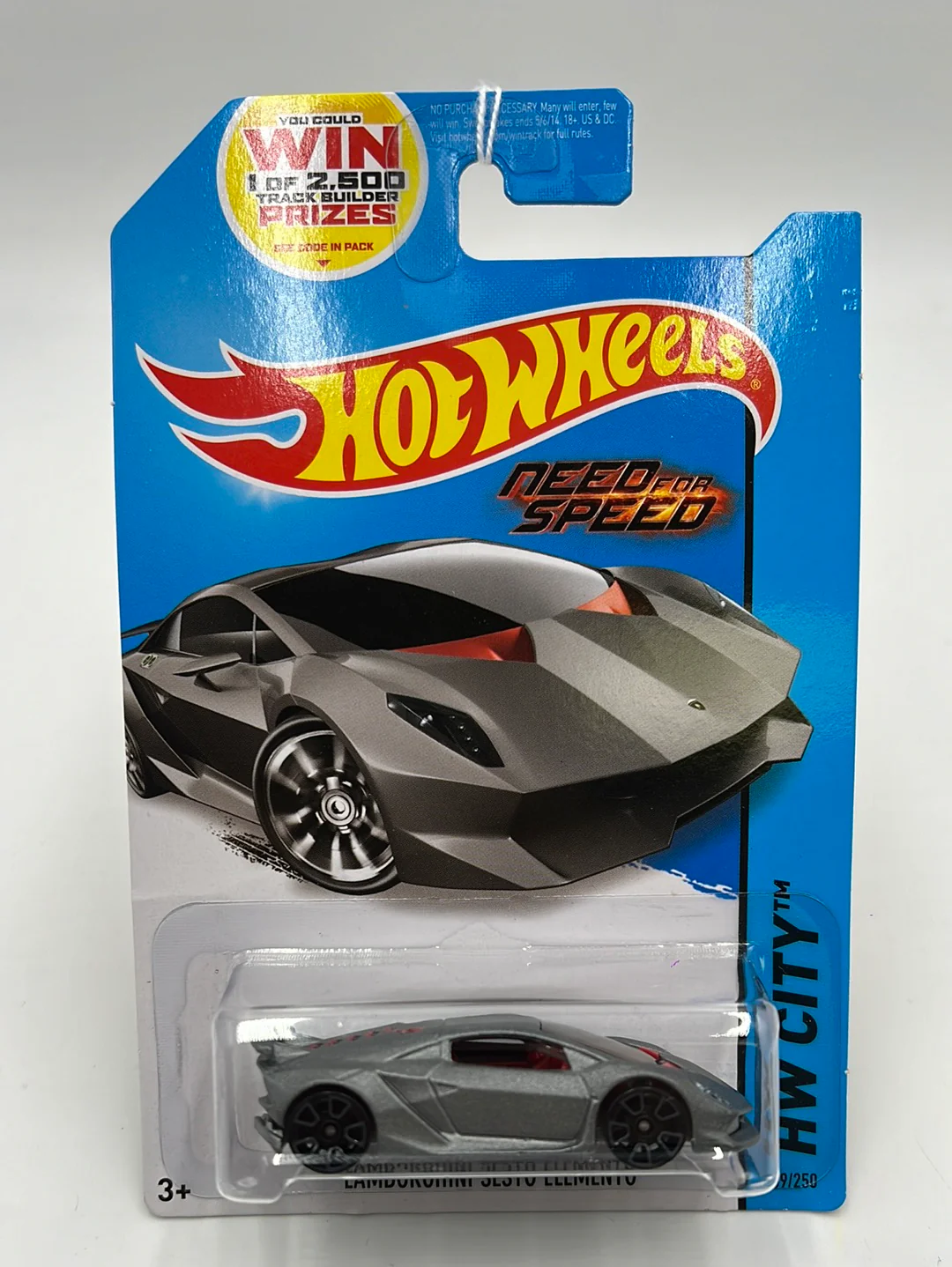 2014 Hot Wheels #39 HW City Lamborghini Sesto Elemento *Veins Back of Card* 102A - Image 2