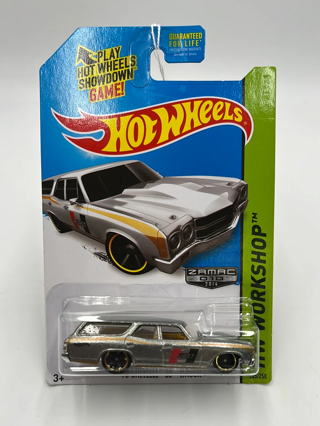 Hot Wheels 2014 HW Workshop 70 Chevelle SS Wagon Zamac #245 148F - Image 2