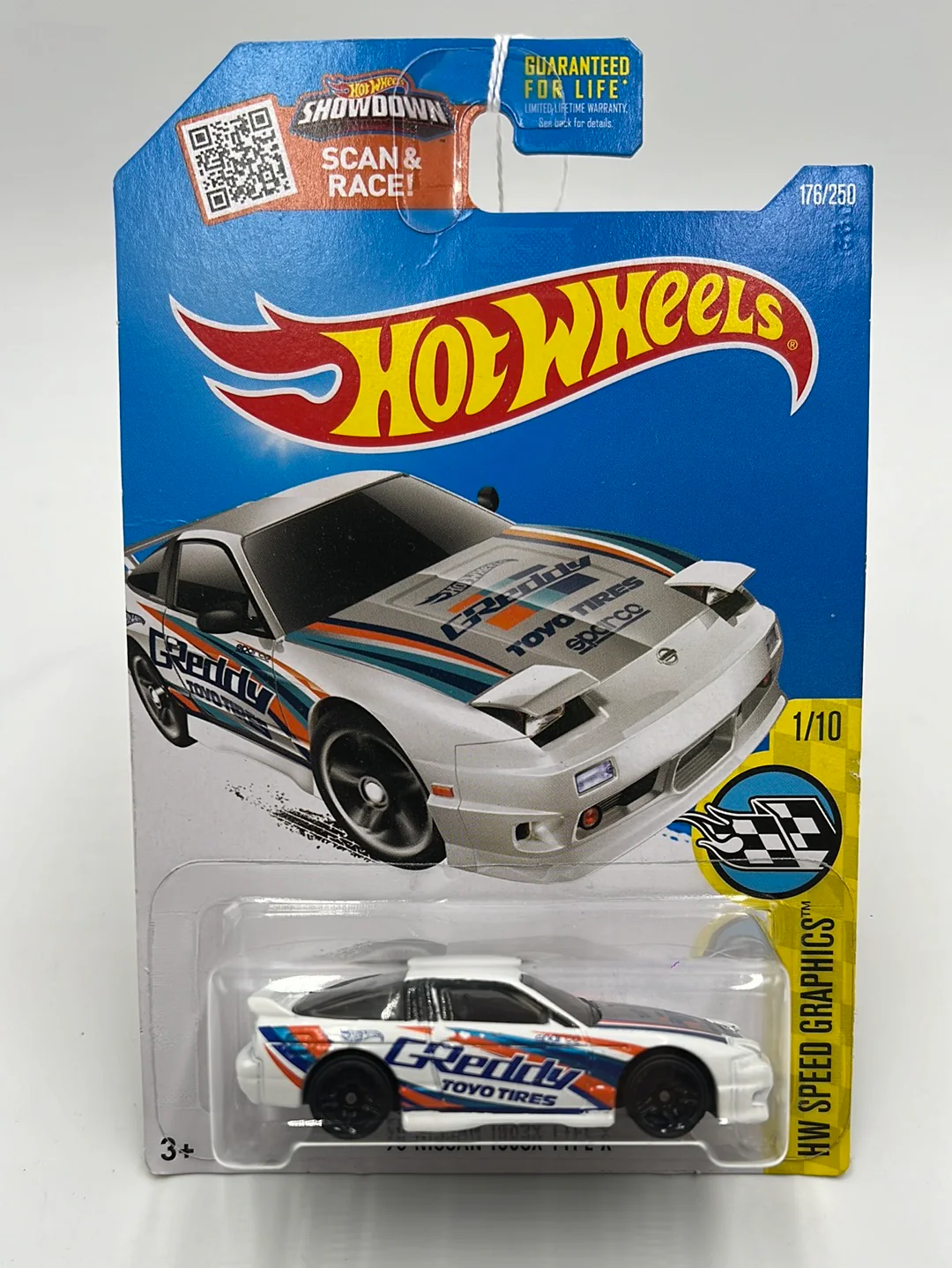 Hot Wheels 2016 HW Speed Graphics #176 White 96 Nissan 180SX Type X 176/250 82D - Image 2