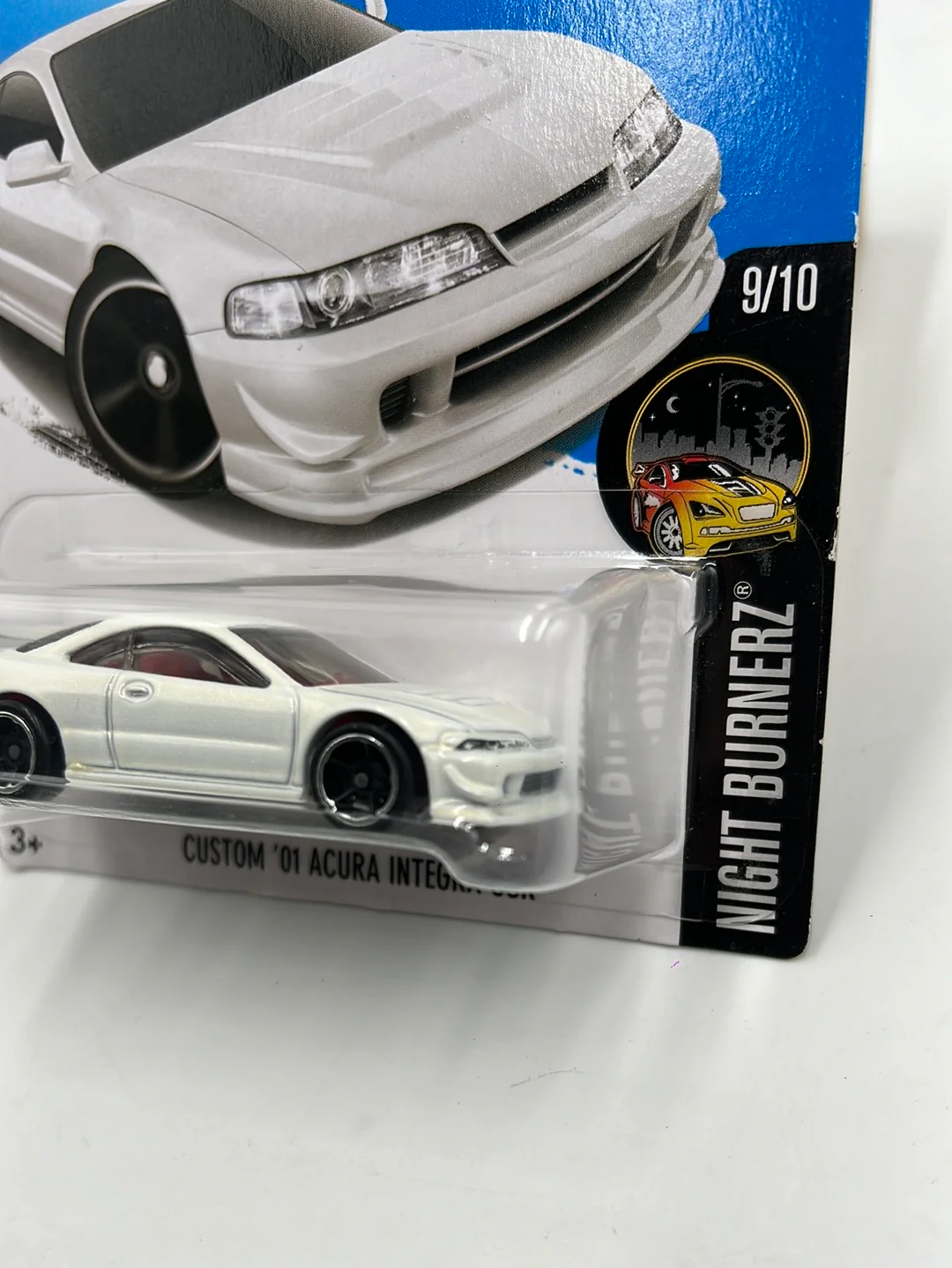 Hot Wheels 2016 Nightburnerz #89 Custom 01 Acura Integra GSR White 89/250 105H - Image 4