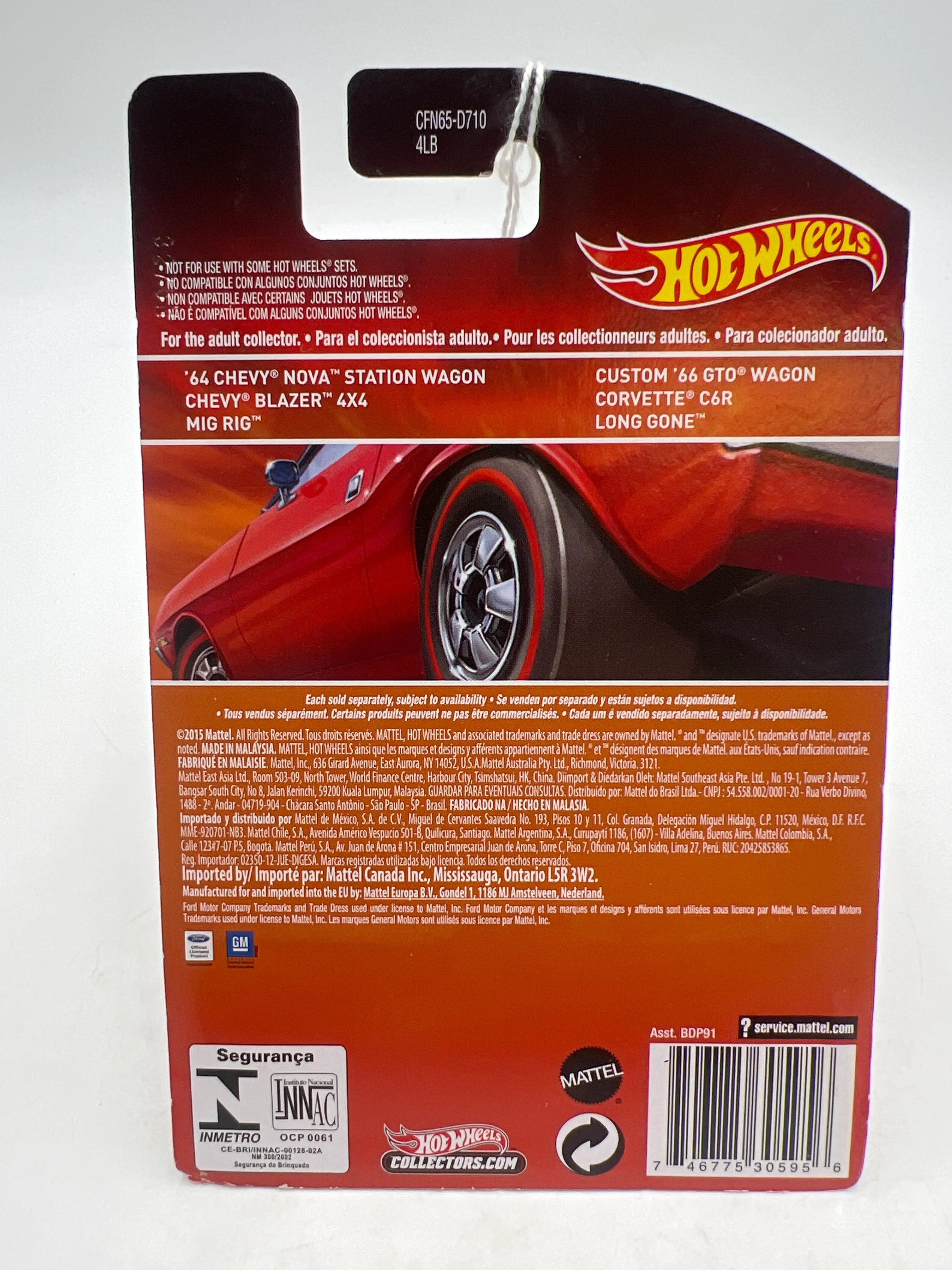 Hot Wheels 2016 Redline Series 64 Chevy Nova Station Wagon #13 158C - Image 5
