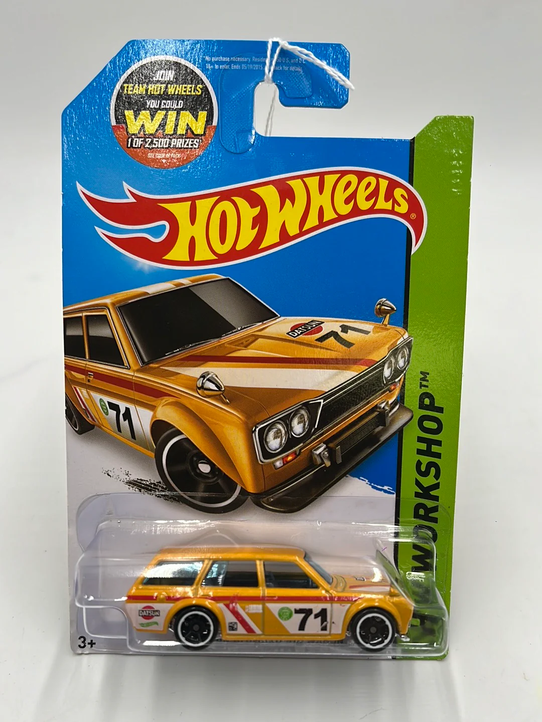 Hot Wheels 2015 HW Workshop #202 71 Datsun Bluebird 510 Wagon see description 88B - Image 2