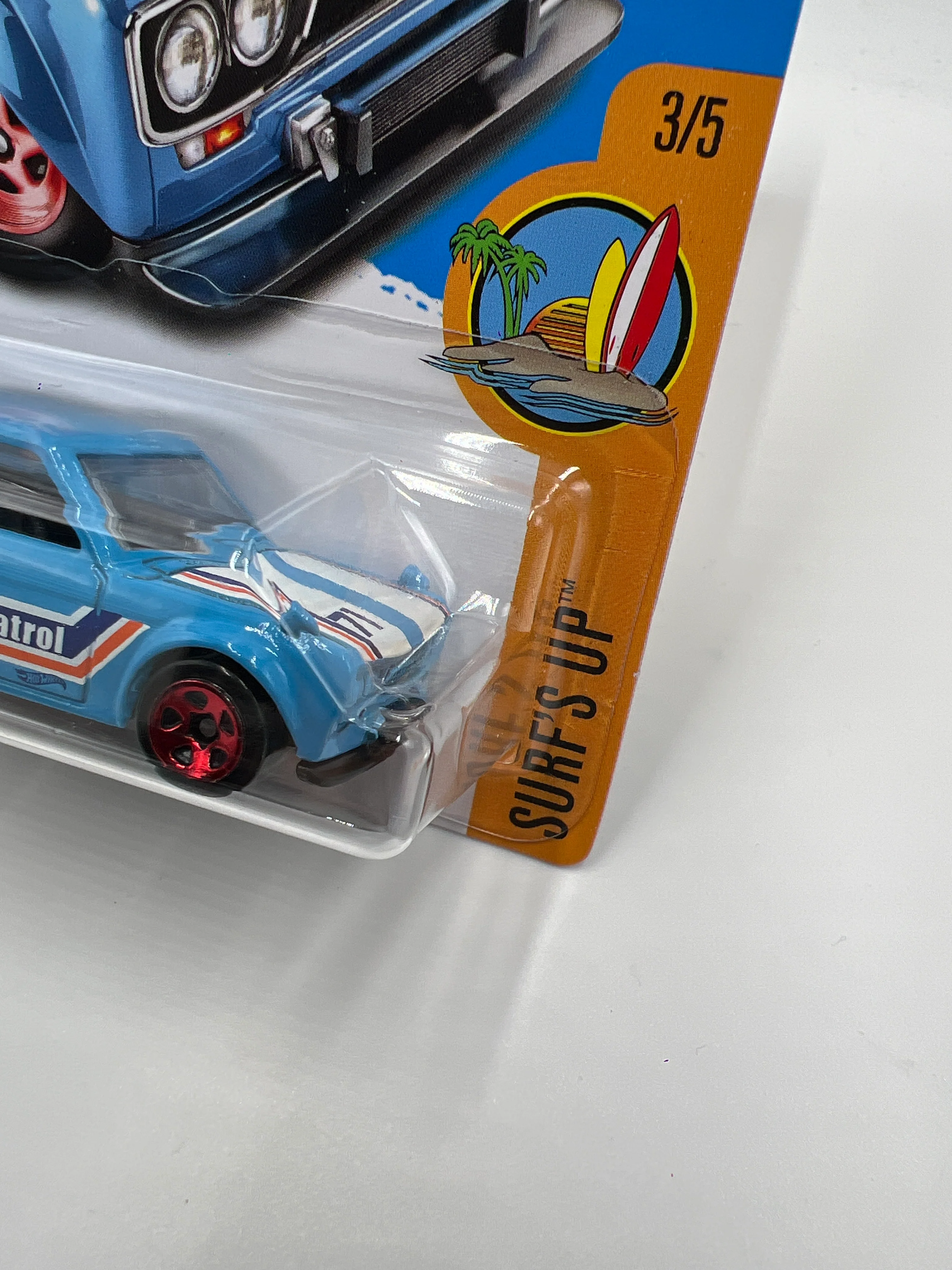 2017 Hot Wheels Factory Sealed Surfs Up #277 71 Datsun Bluebird 510 Wagon Blue (Mesh Grille) SR - Image 4