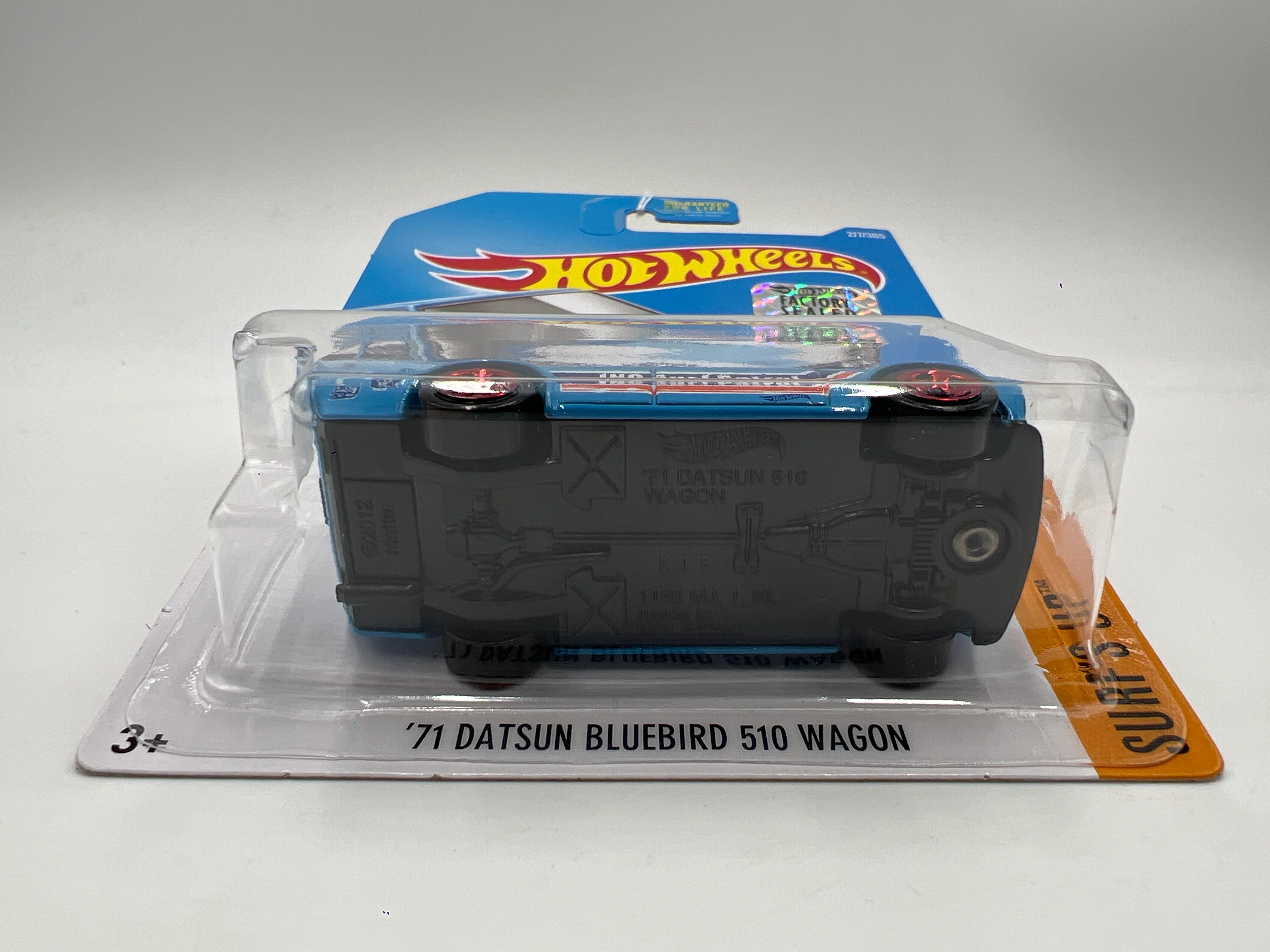 2017 Hot Wheels Factory Sealed Surfs Up #277 71 Datsun Bluebird 510 Wagon Blue (Mesh Grille) SR - Image 7