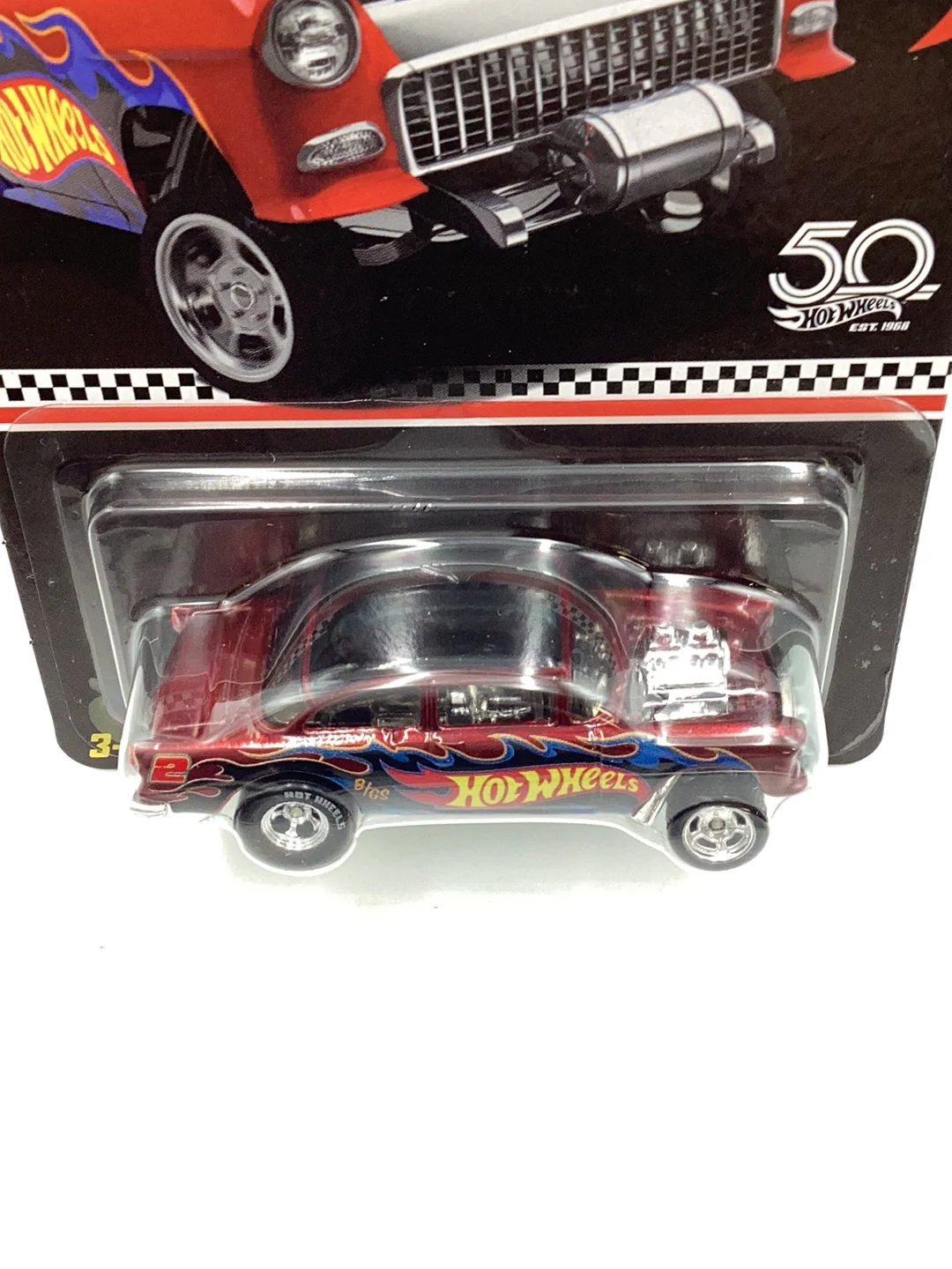 Hot wheels 2018 mail in collectors edition 55 Chevy Bel Air Gasser with protector - Image 6