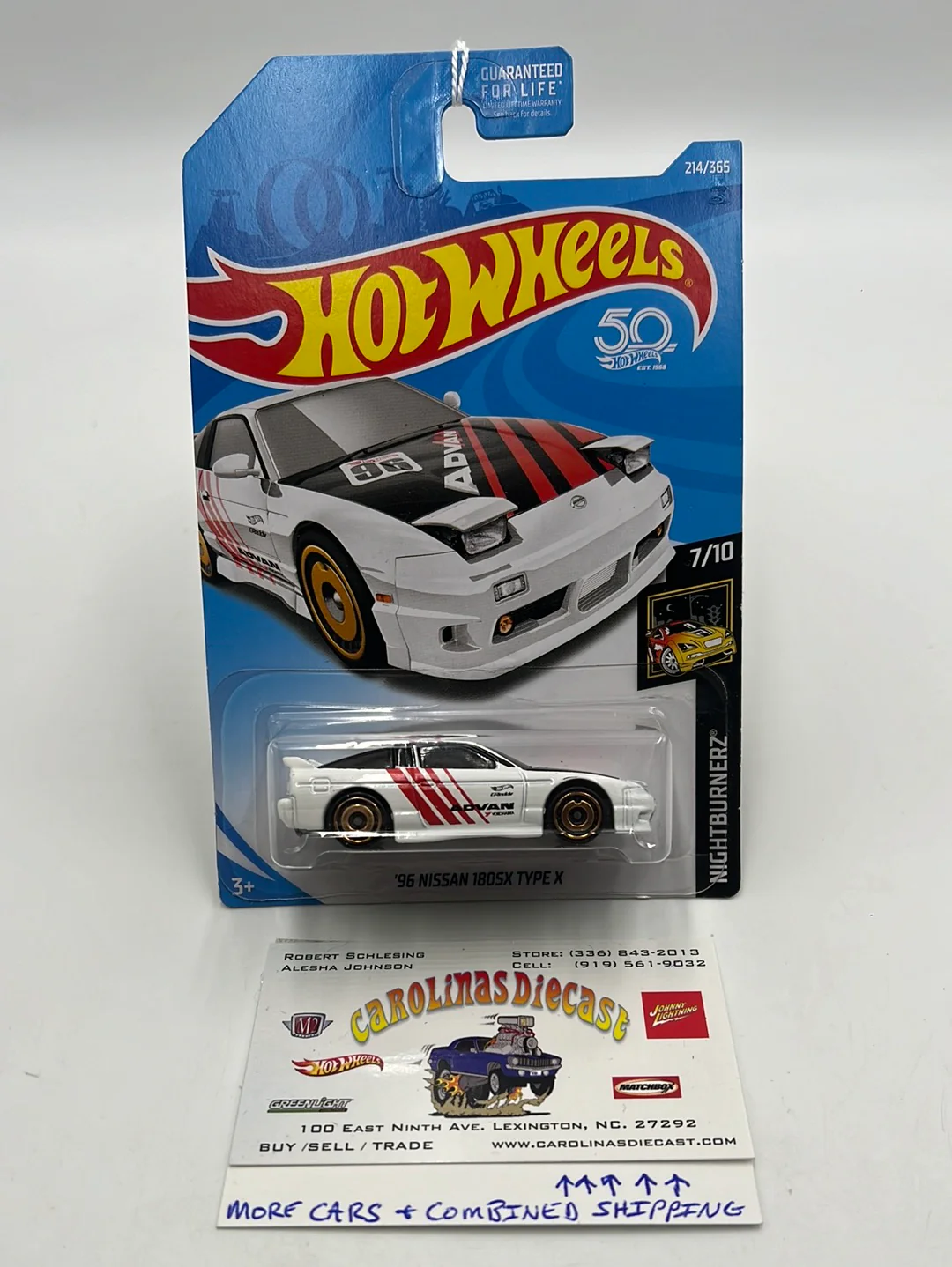 Hot Wheels 2018 ‘96 Nissan 180SX Type X White #214 82C