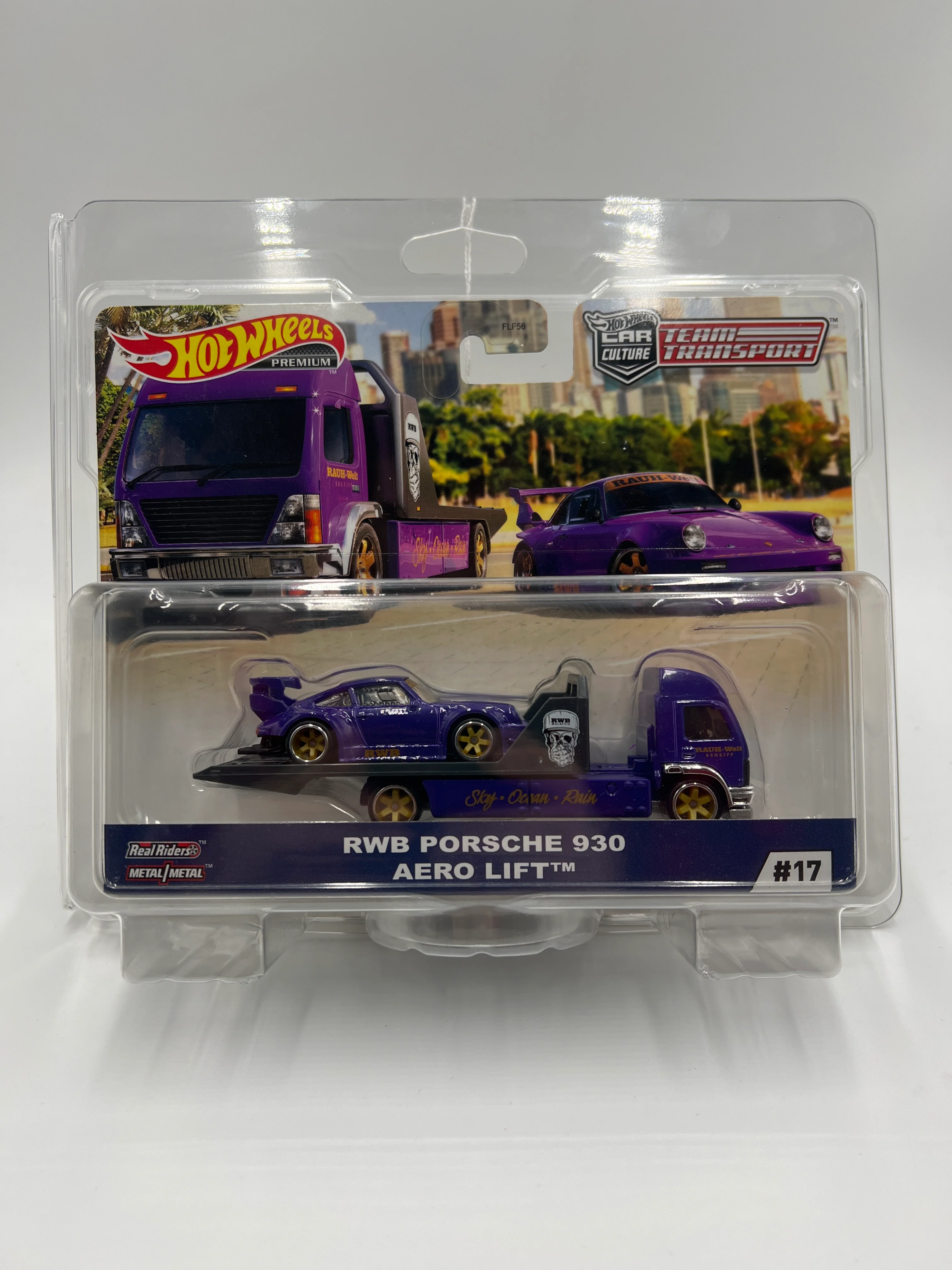 2019 HW Team Transport #17 RWB Porsche 930 & Aero Lift Purple W/Protector - Image 8