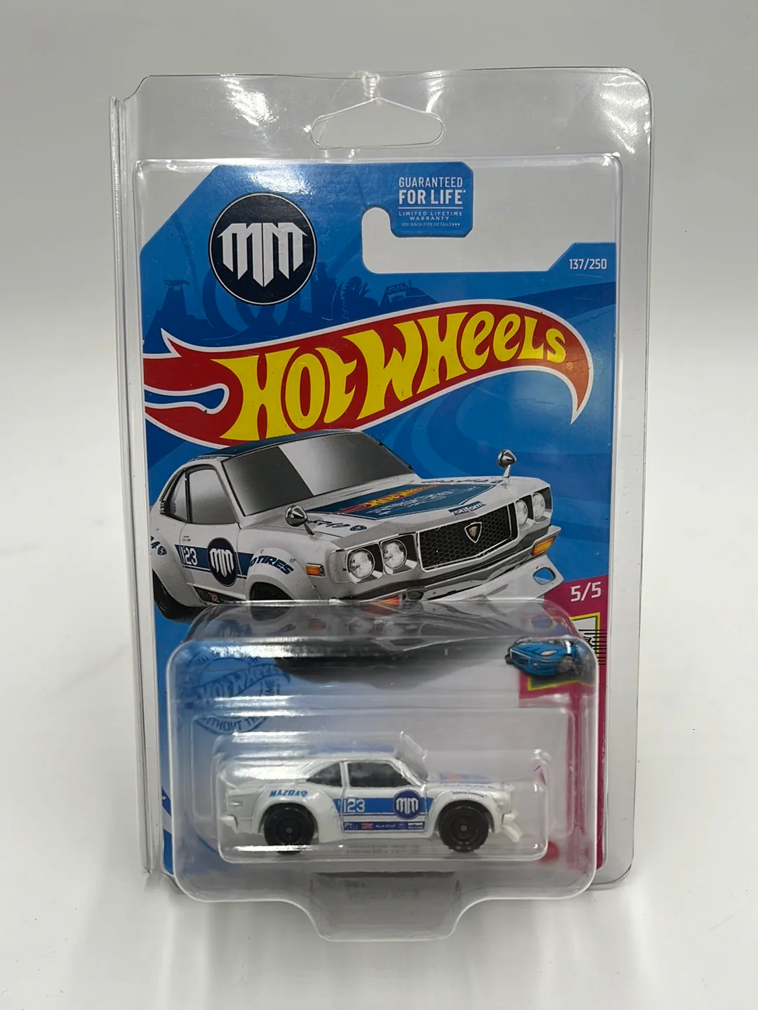 Hot Wheels 2021 Super Treasure Hunt Mazda RX3 #137 w/protector *Small J-hook Crease* - Image 9