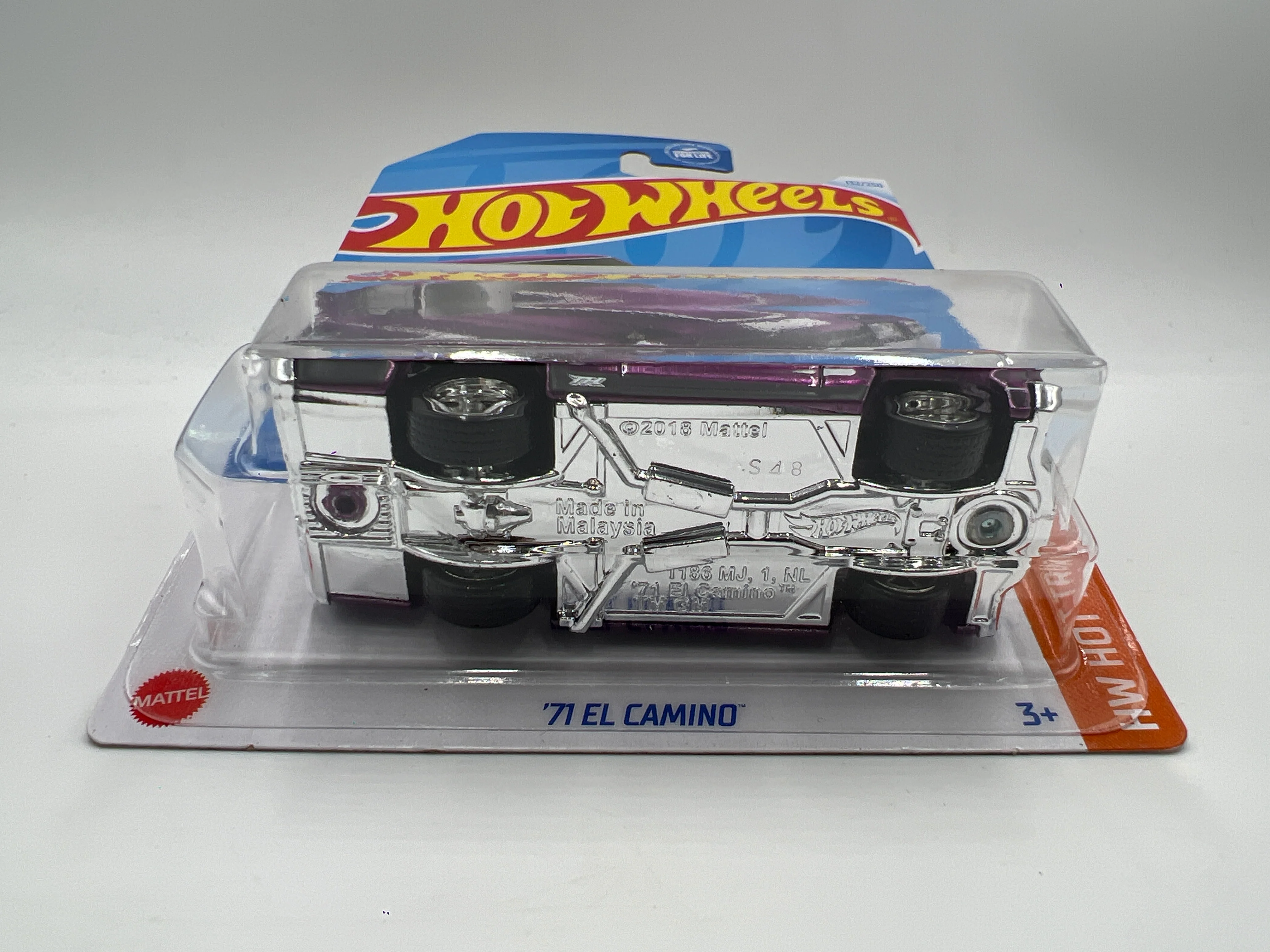 2024 Hot Wheels F Case Super Treasure Hunt #132 72 El Camino Purple W/Protector - Image 6