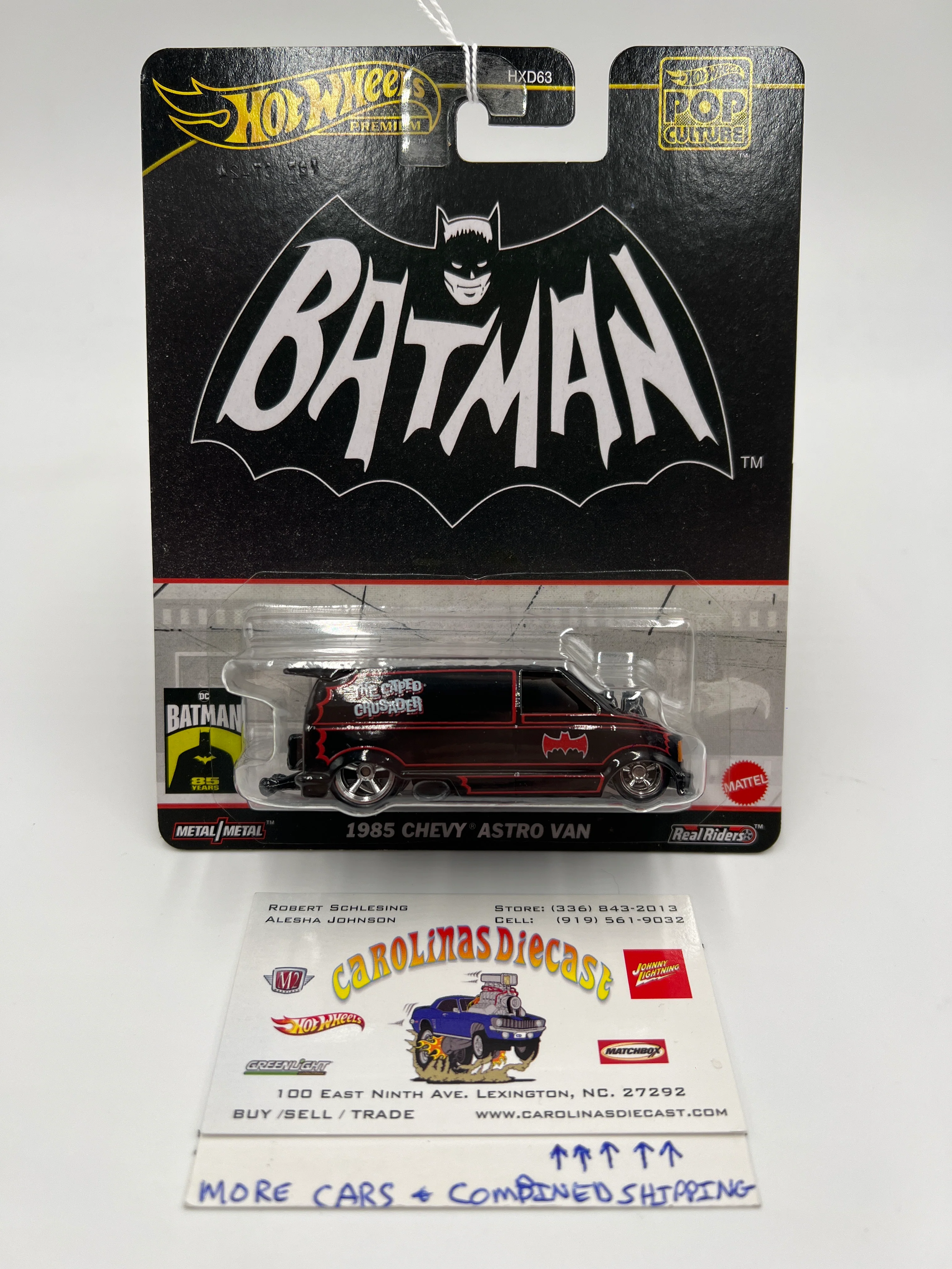 2024 Hot Wheels Gold Label Pop Culture Batman 1985 Chevy Astro Van Black 269H