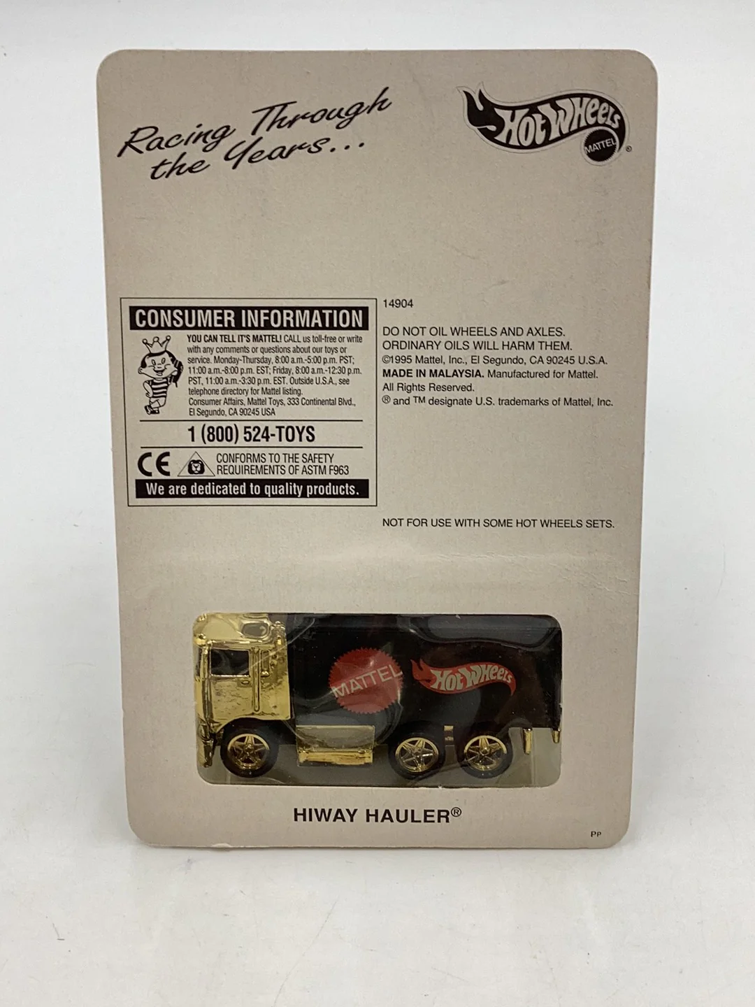 Hot Wheels 1995 Racing Through The Years Hiway Hauler 1 of 8000 #14904 with protector - Image 7