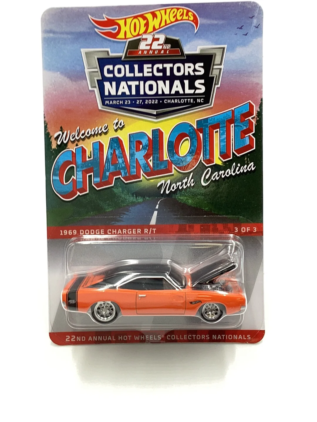 Hot wheels 22nd annual collectors Nationals Finale Car 1969 Dodge Charger R/T #3845/4000 with protector - Image 2
