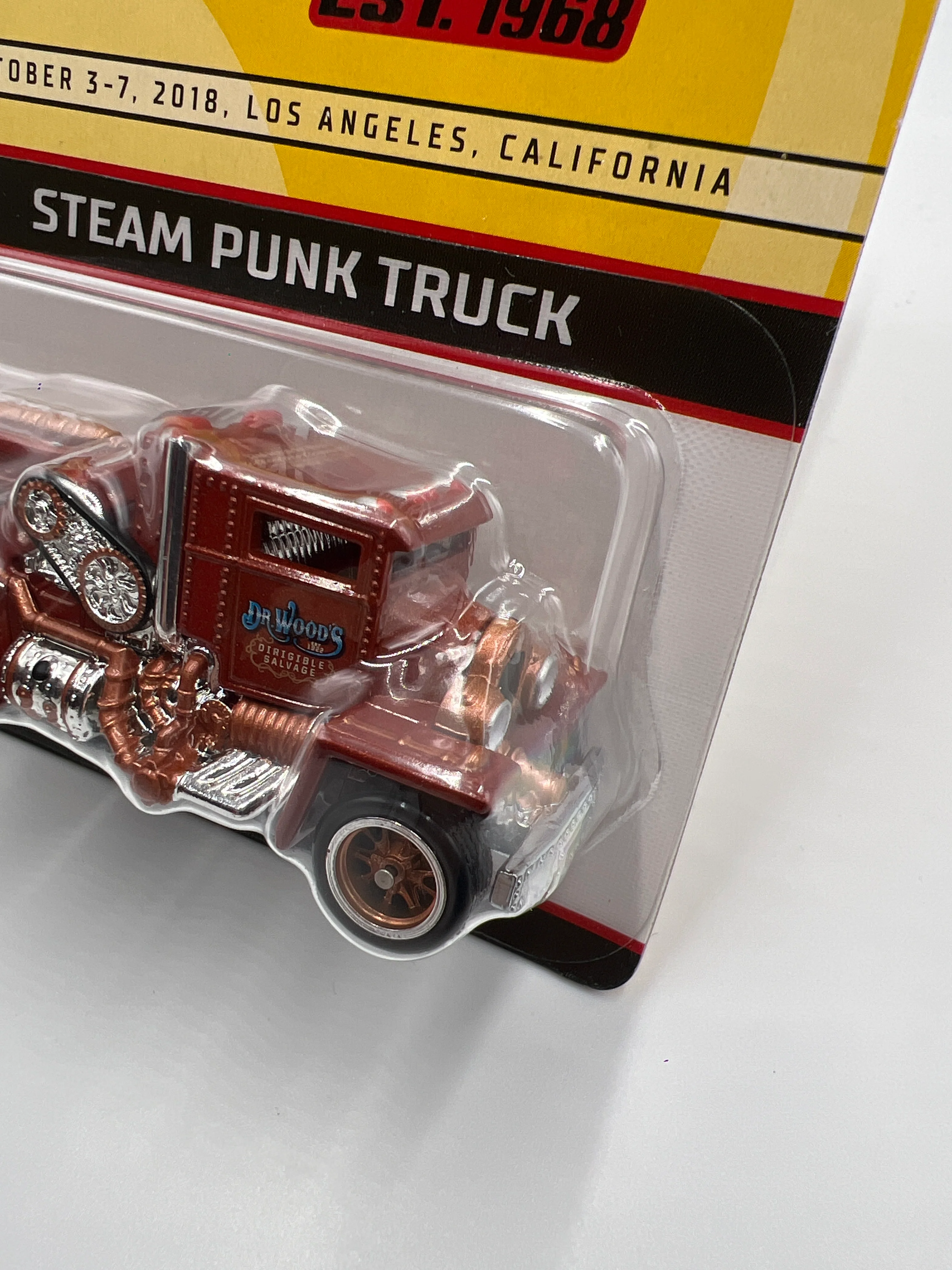2018 Hot Wheels 32nd Annual Collectors Convention 1829/4000 Steam Punk Truck Copper WProtector - Image 3