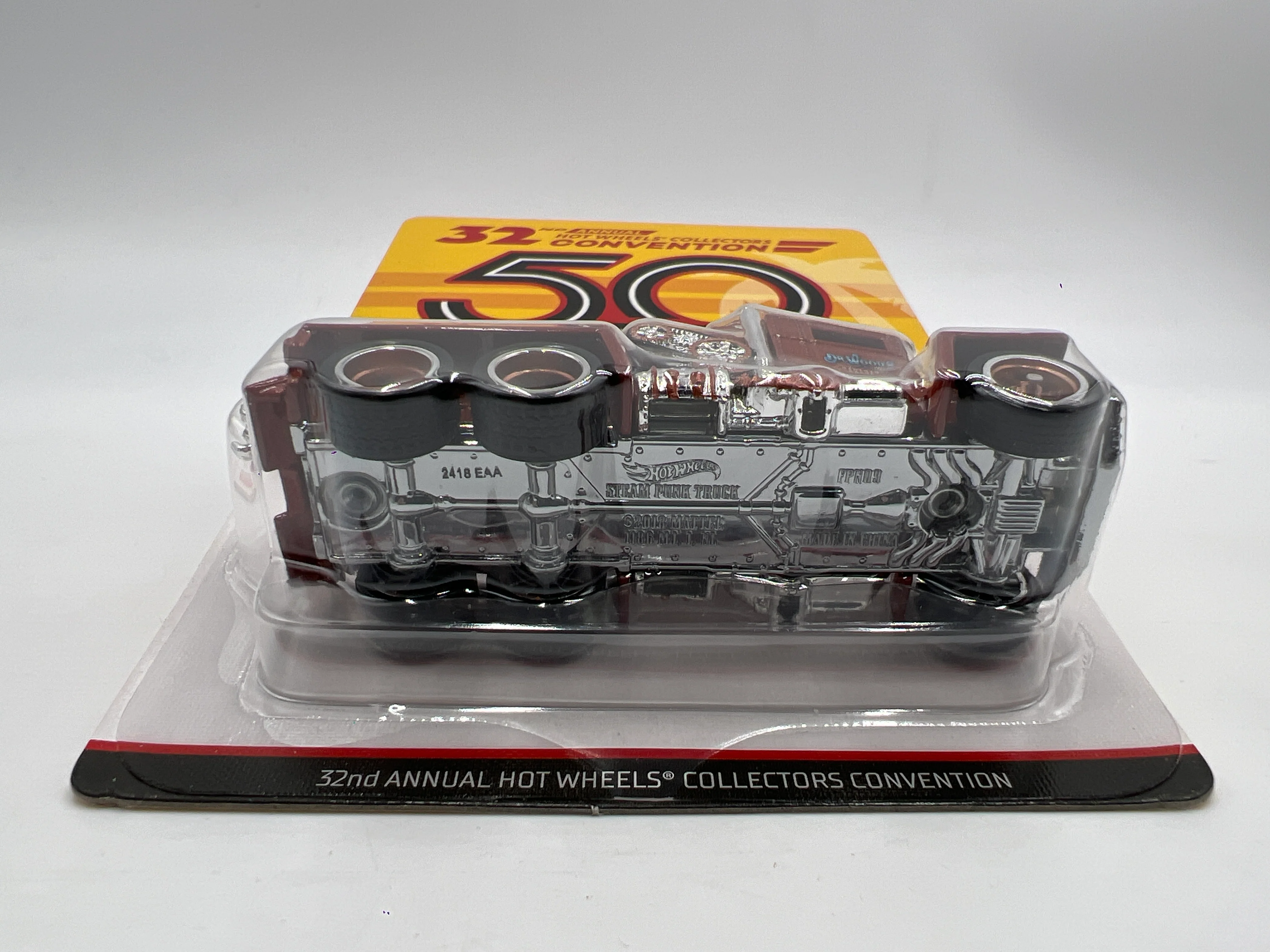 2018 Hot Wheels 32nd Annual Collectors Convention 1829/4000 Steam Punk Truck Copper WProtector - Image 5