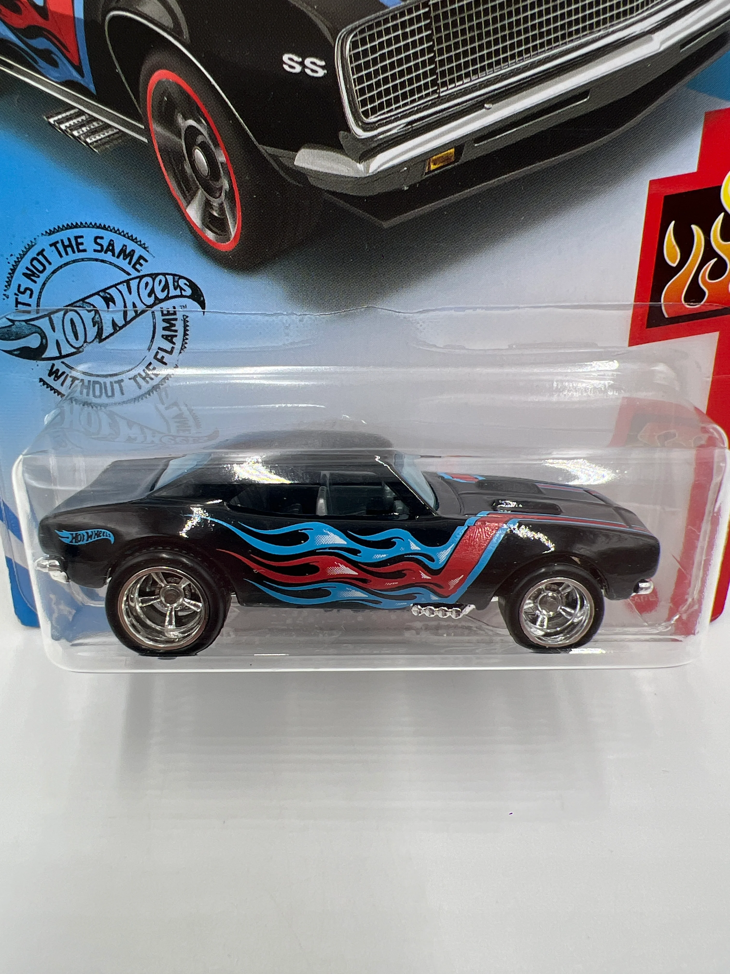 Hot Wheels 67 Camaro Kroger Exclusive Black Wheel Swap Custom On Card W/Protector SR - Image 2
